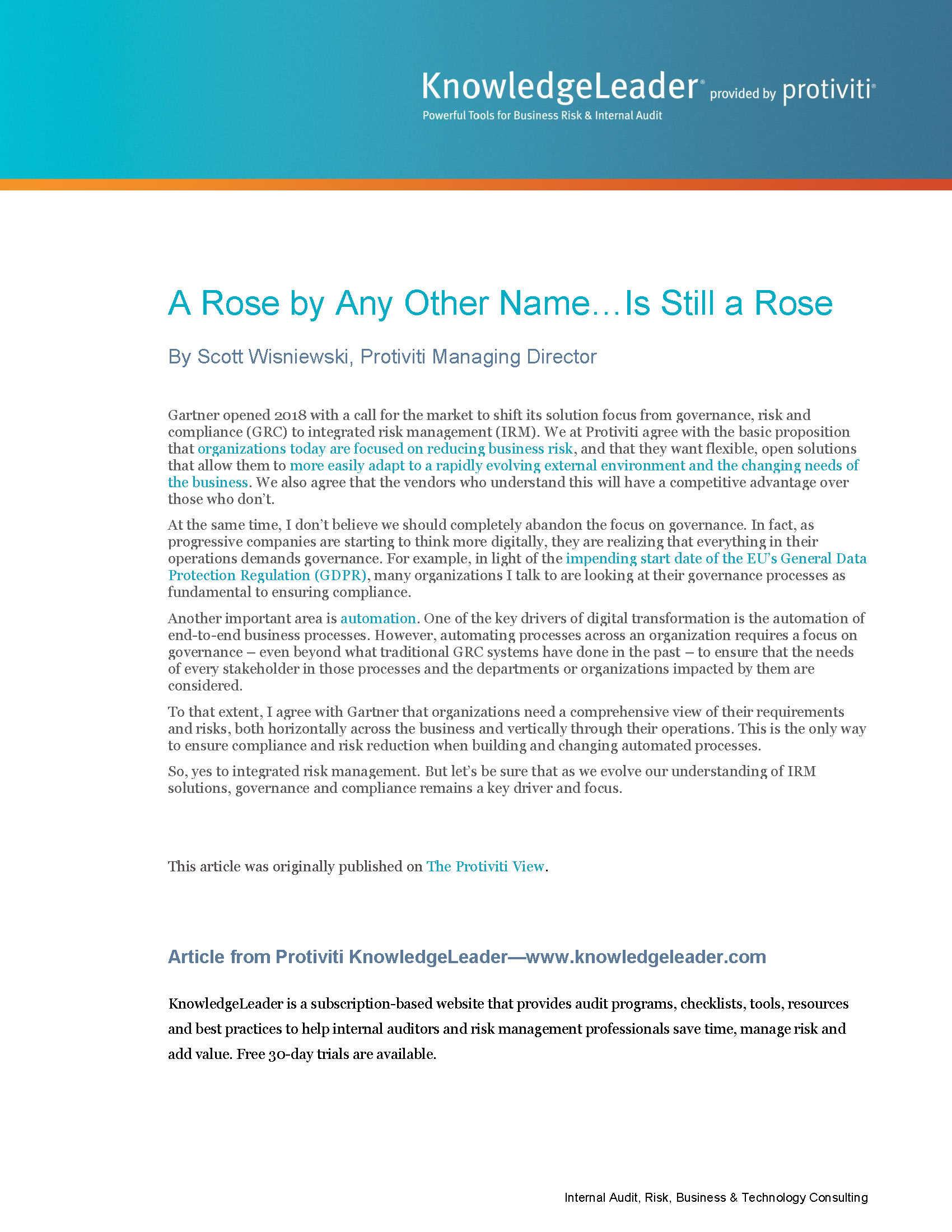 Screenshot of the first page of A Rose by Any Other Name…Is Still a Rose
