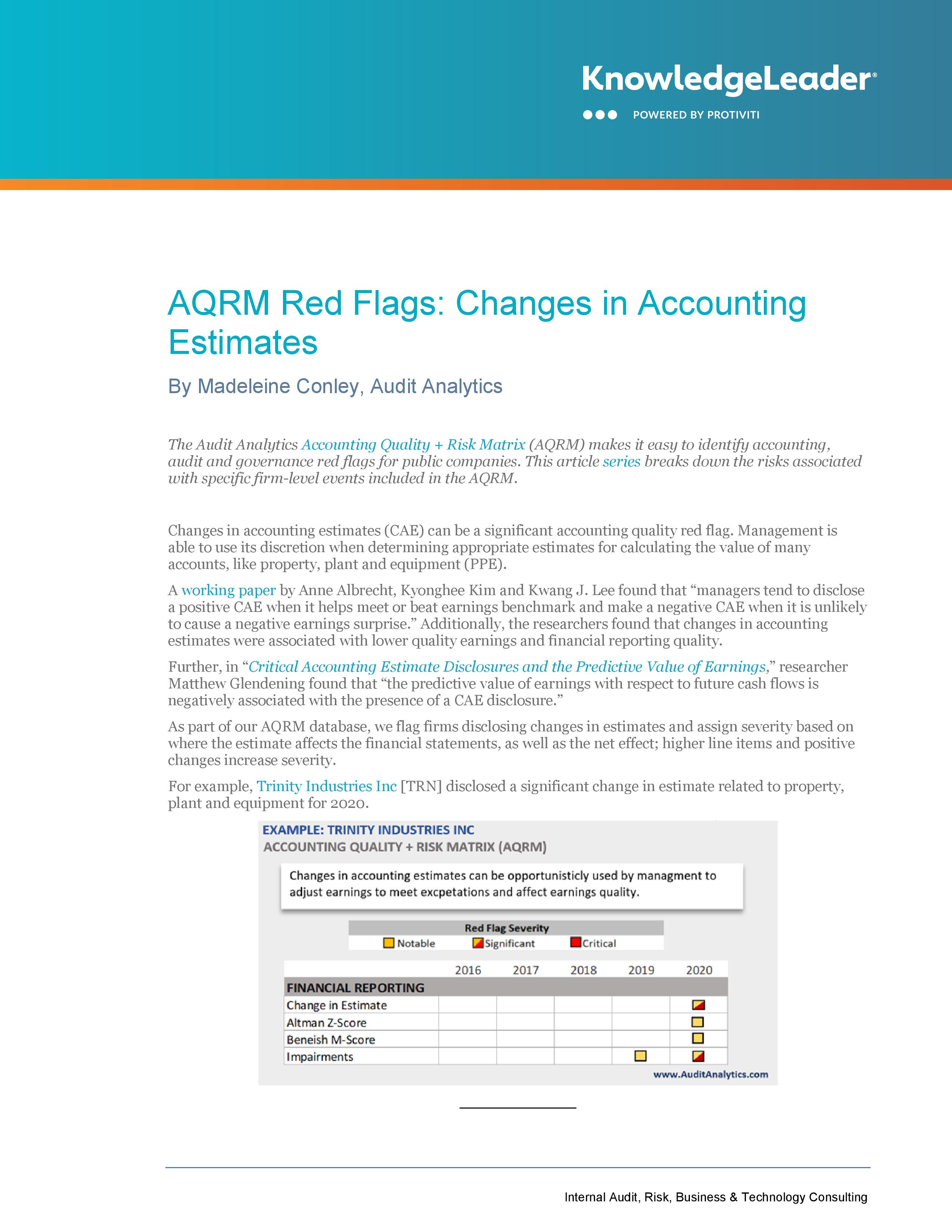 Screenshot of the first page of AQRM Red Flags Changes in Accounting Estimates-page-001