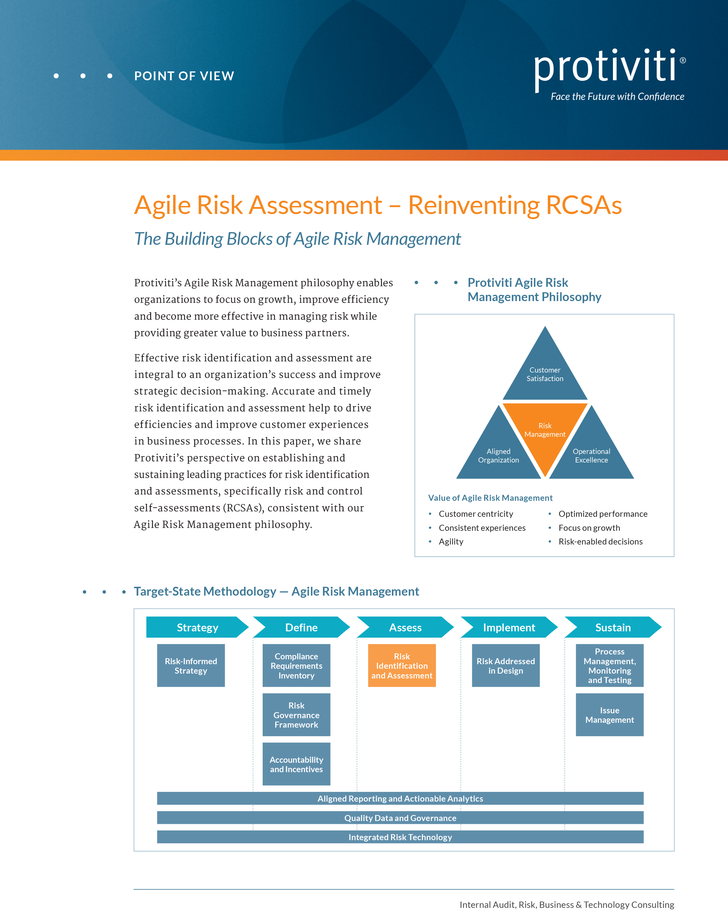 Screenshot of the first page of Agile Risk Management – Reinventing RCSAs