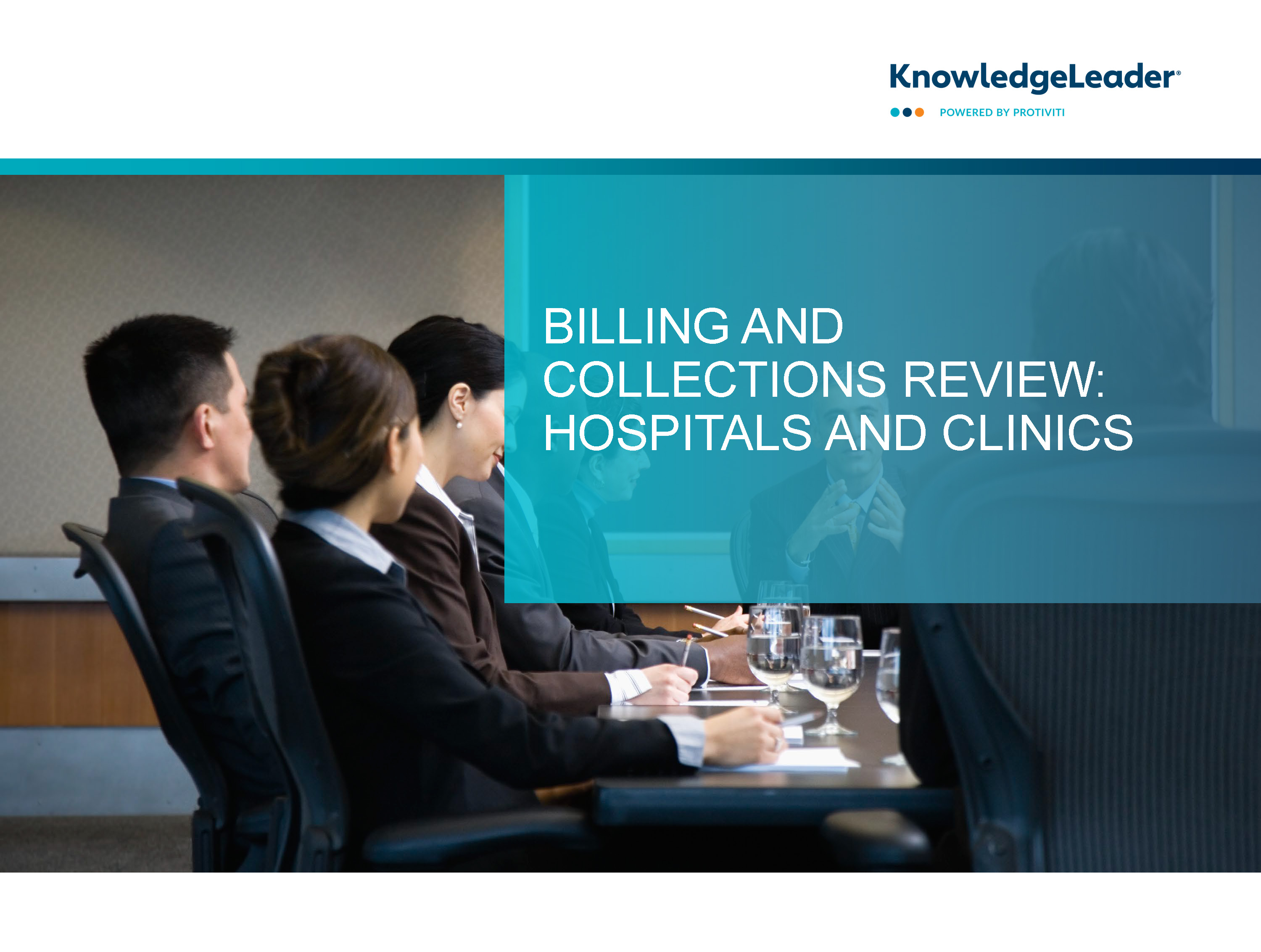 Screenshot of the first page of Billing and Collection Review - Hospitals and Clinics