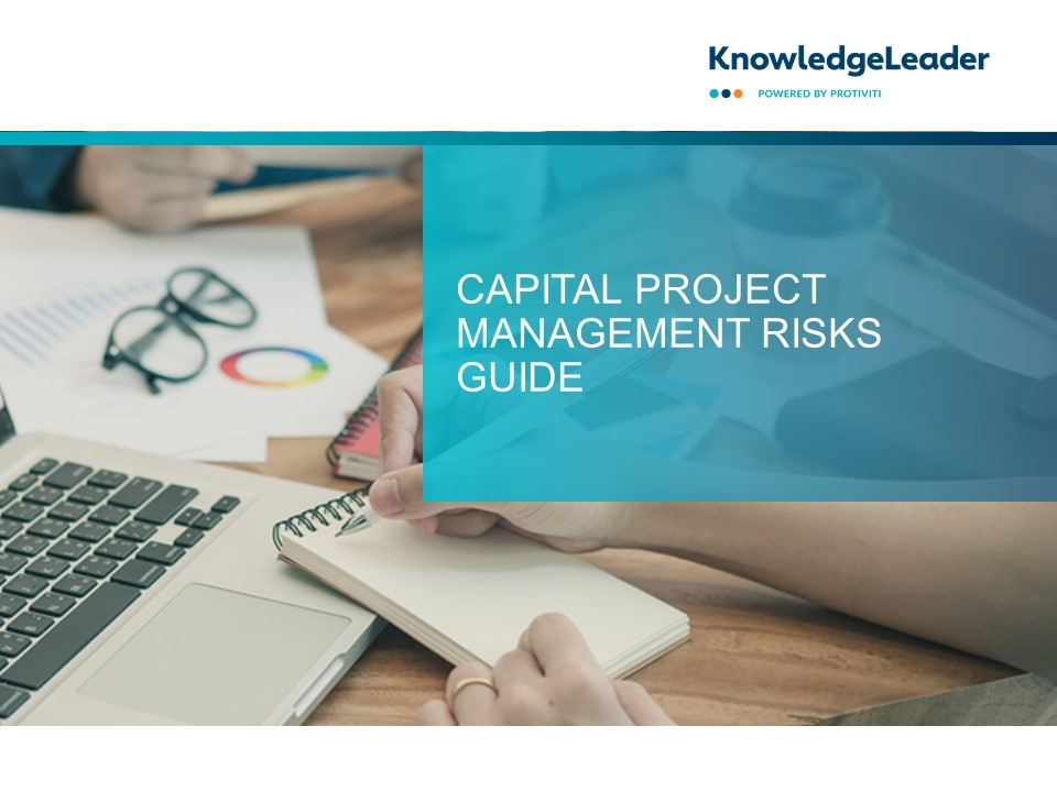 Screenshot of first page of Capital Project Management Risks Guide