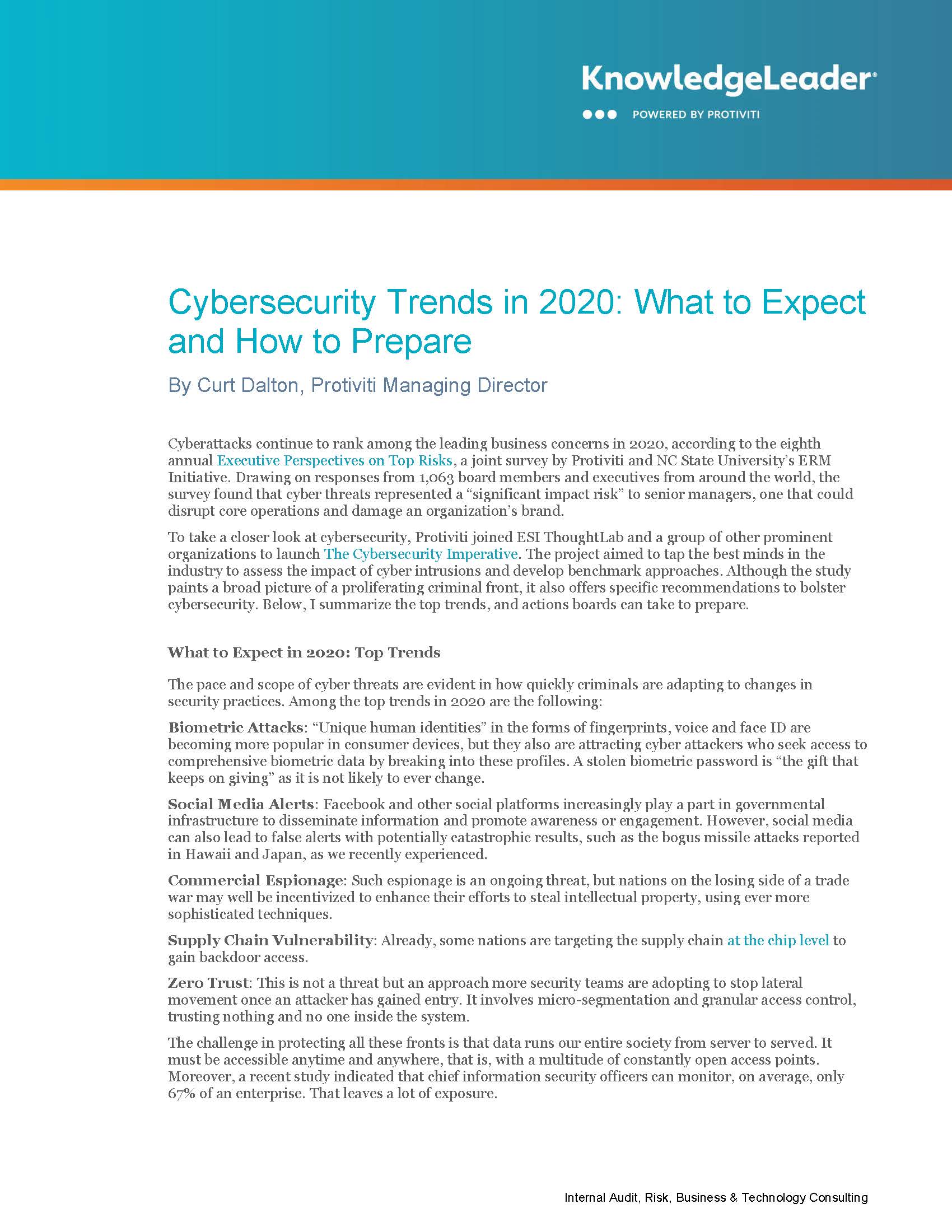Cybersecurity Trends in 2020 What to Expect and How to Prepare