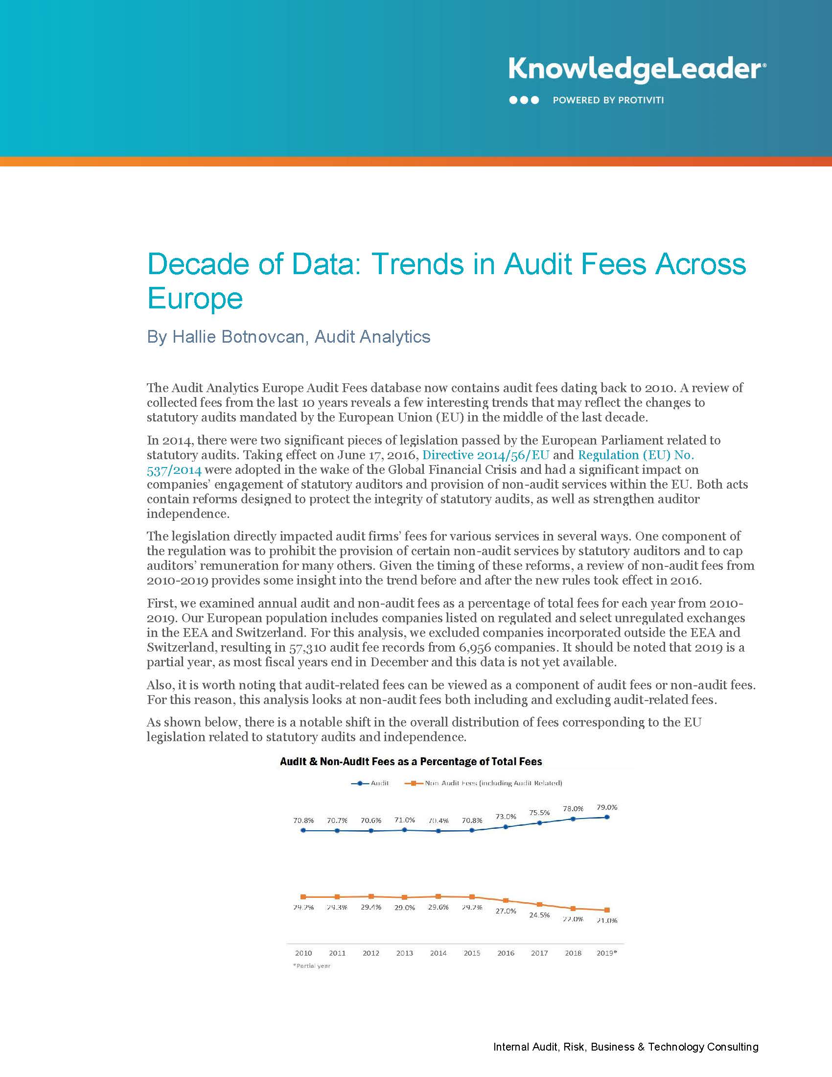 Decade of Data Trends in Audit Fees Across Europe