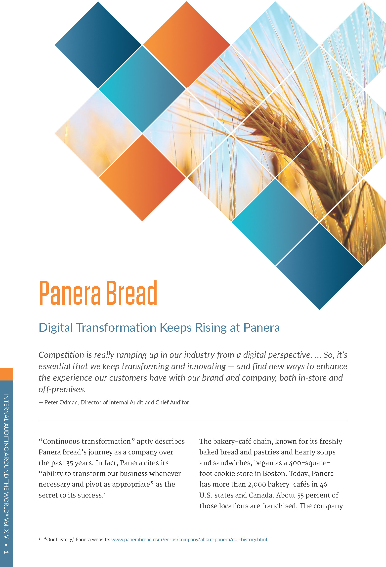 Screenshot of the first page of Digital Transformation Keeps Rising at Panera