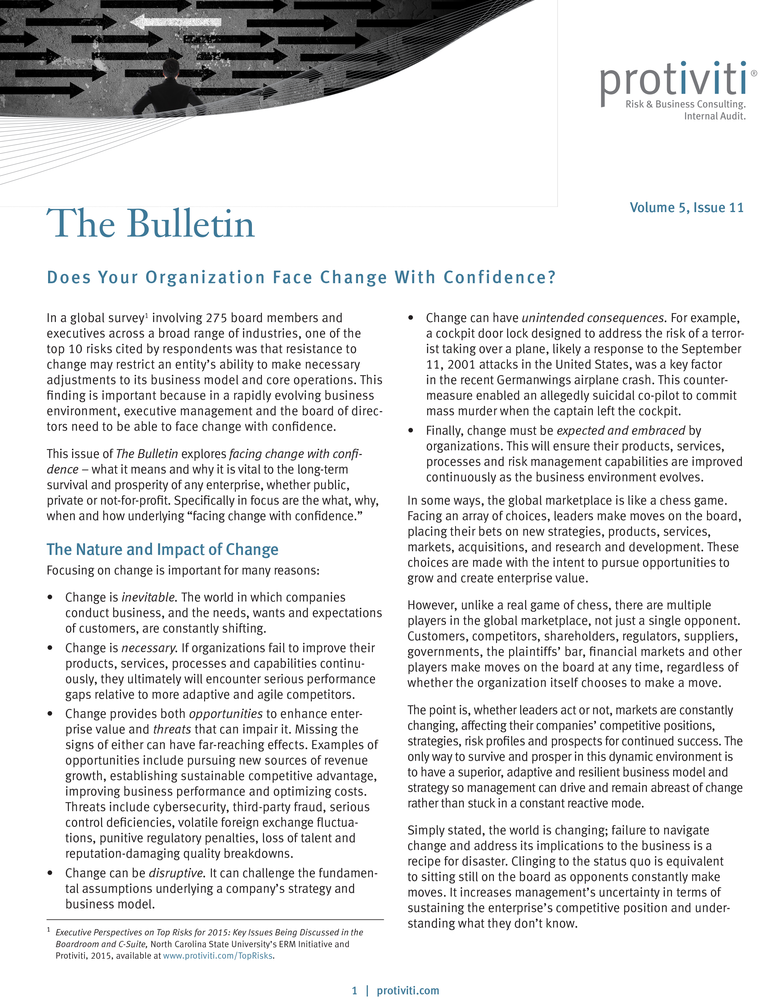 Screenshot of the first page of Does Your Organization Face Change With Confidence