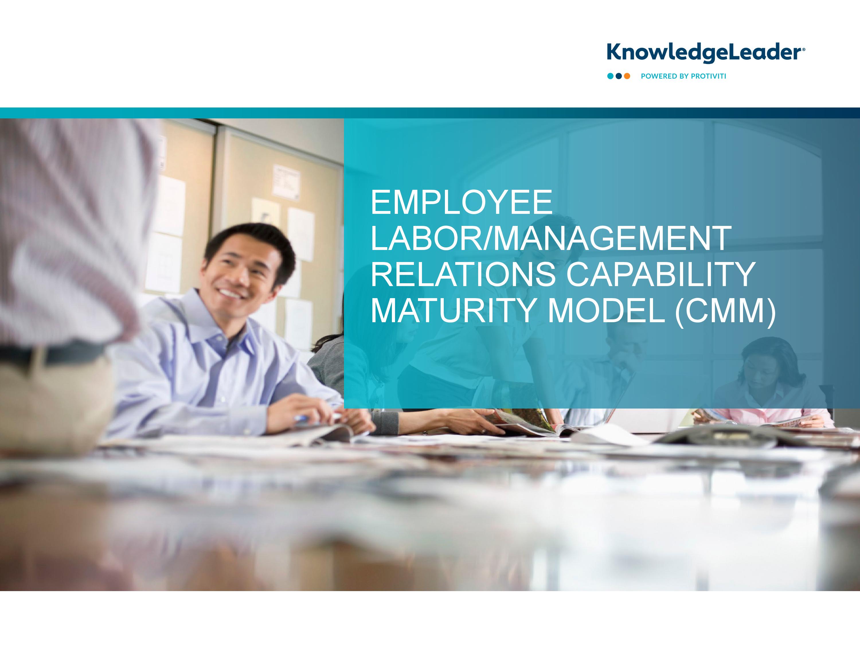 Employee Labor screenshot of the first page of Management Relations Capability Maturity Model (CMM) Thumbnail