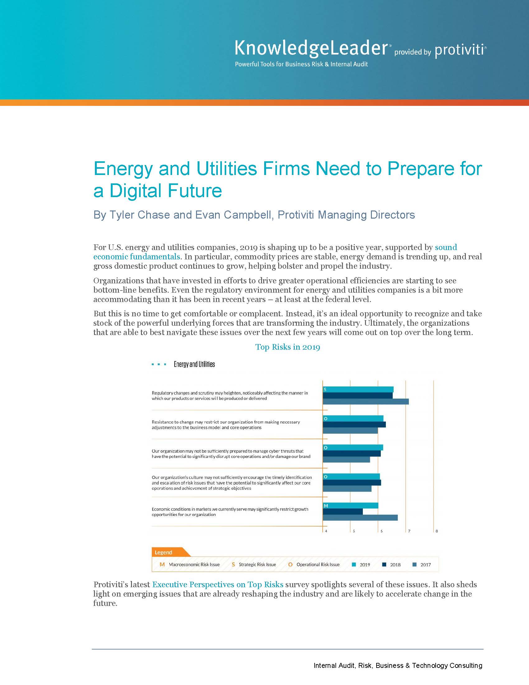 Screenshot of the first page of Energy and Utilities Firms Need to Prepare for a Digital Future