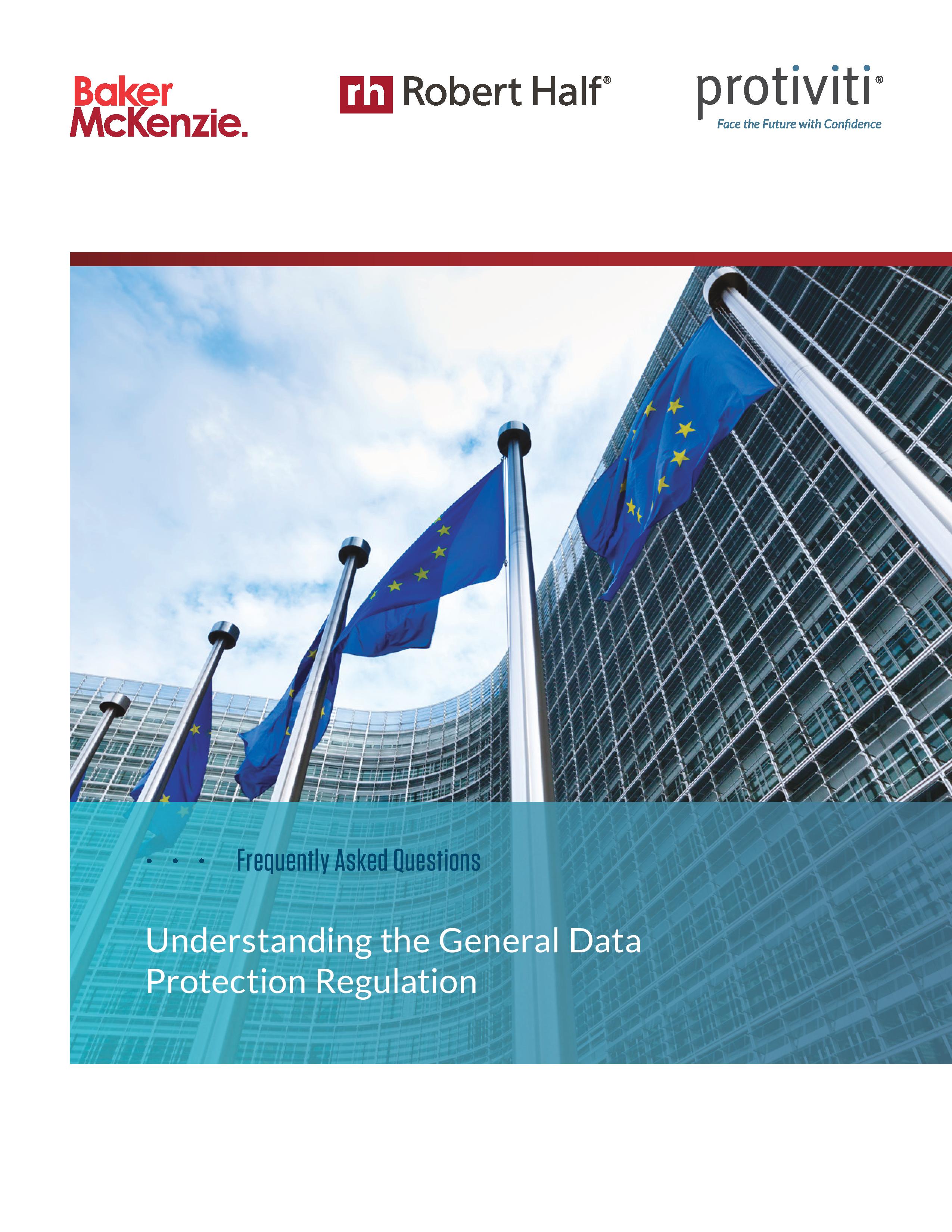 Screenshot of the first page of FAQ Understanding the General Data Protection Regulation