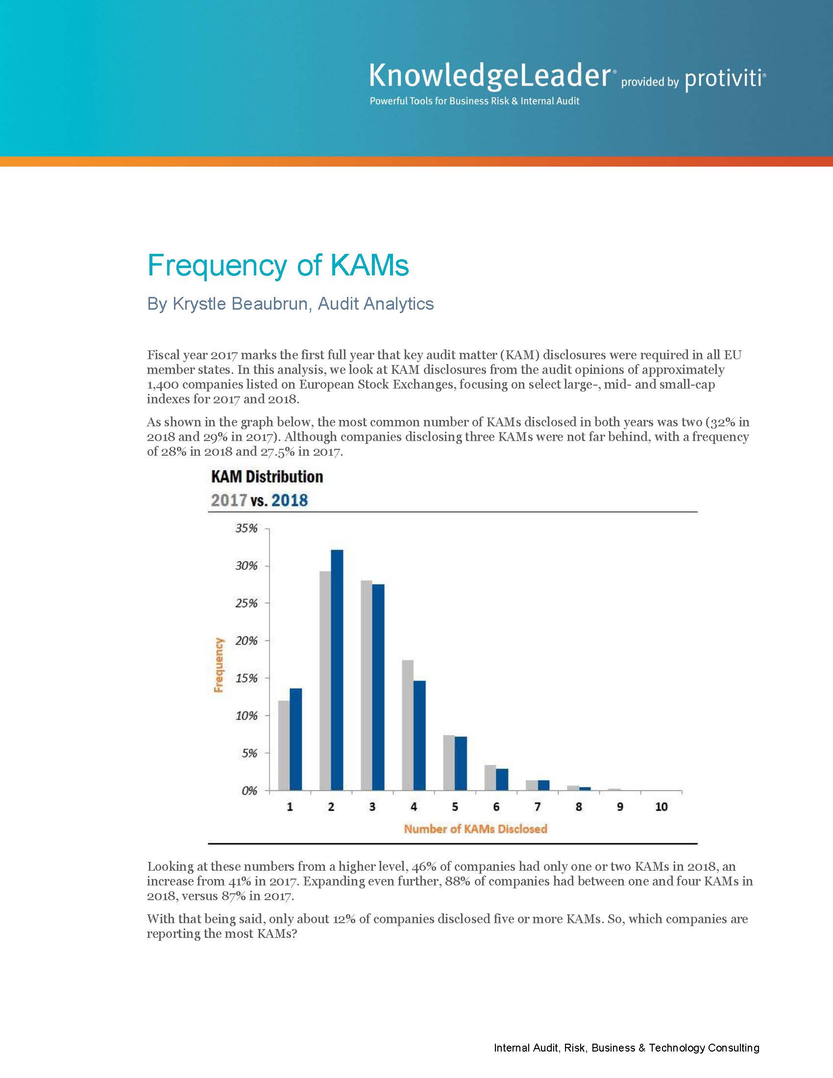 Screenshot of the first page of Frequency of KAMs