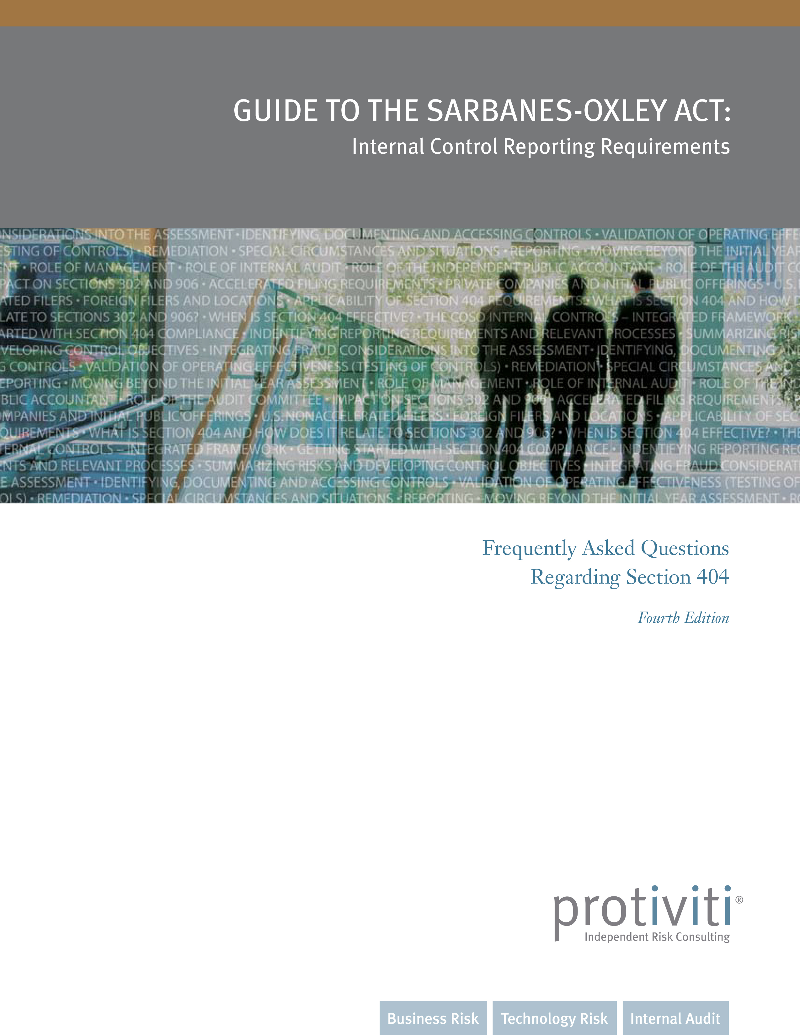 Screenshot of the first page of Guide to the Sarbanes-Oxley Act-Internal Control Requirements