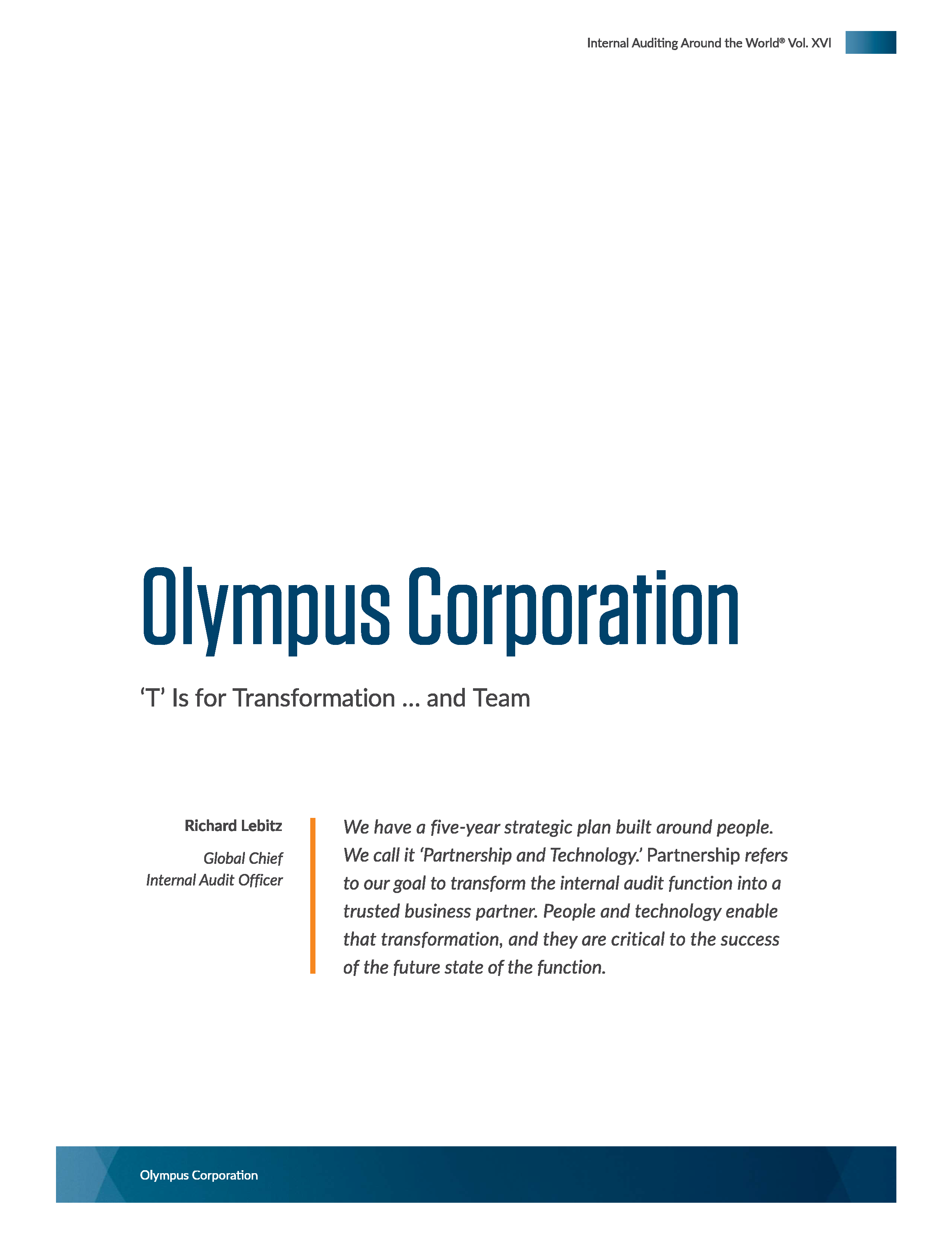 Screenshot of the first page of IAAroundWorld16 Protiviti Olympus