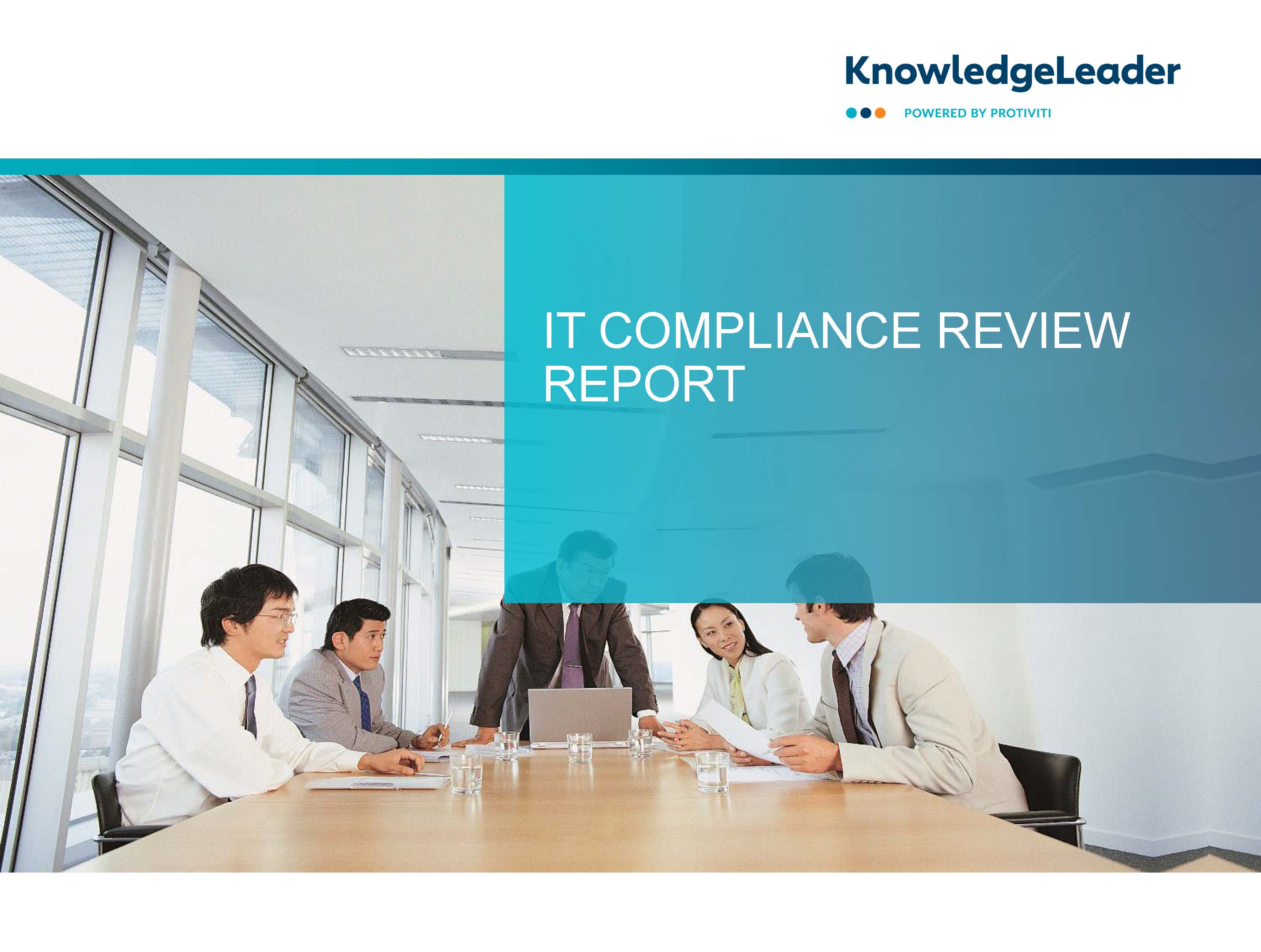 Screenshot of the first page of IT Compliance Review Report