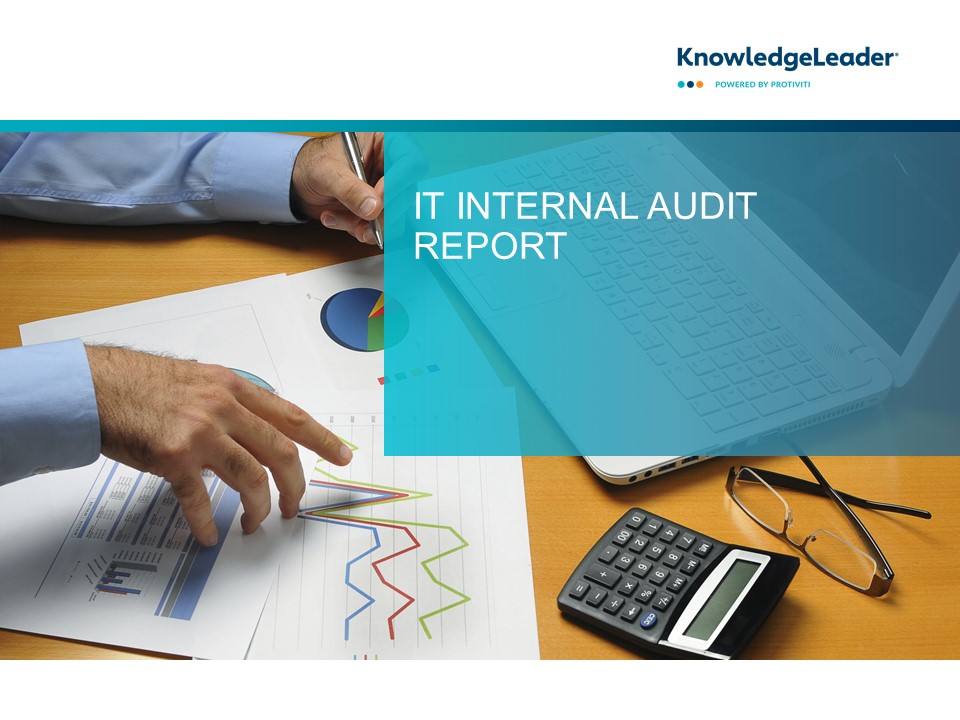 Screenshot of the first page of IT Internal Audit Report