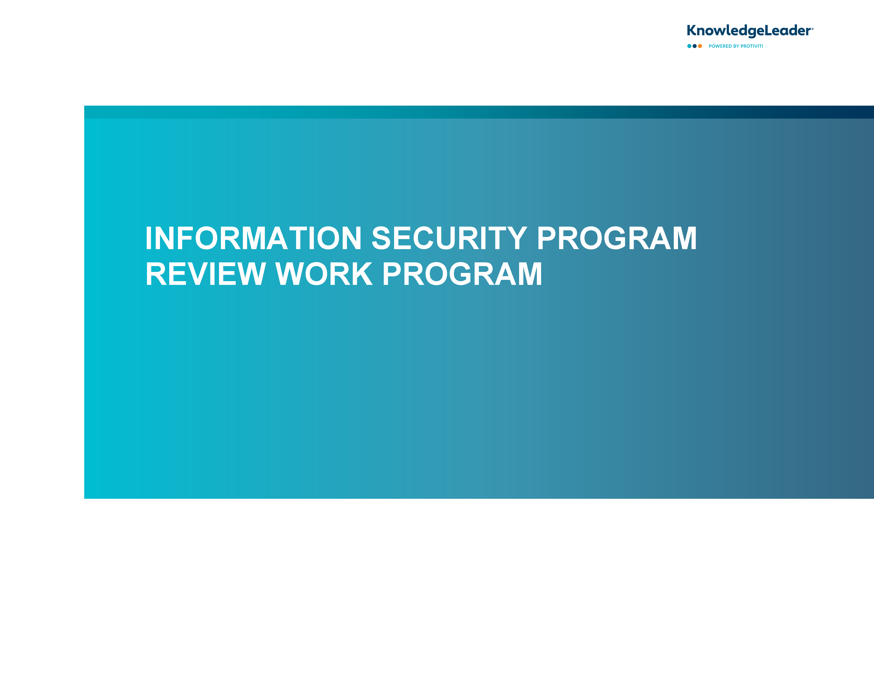 Screenshot of the first page of Information Security Work Program