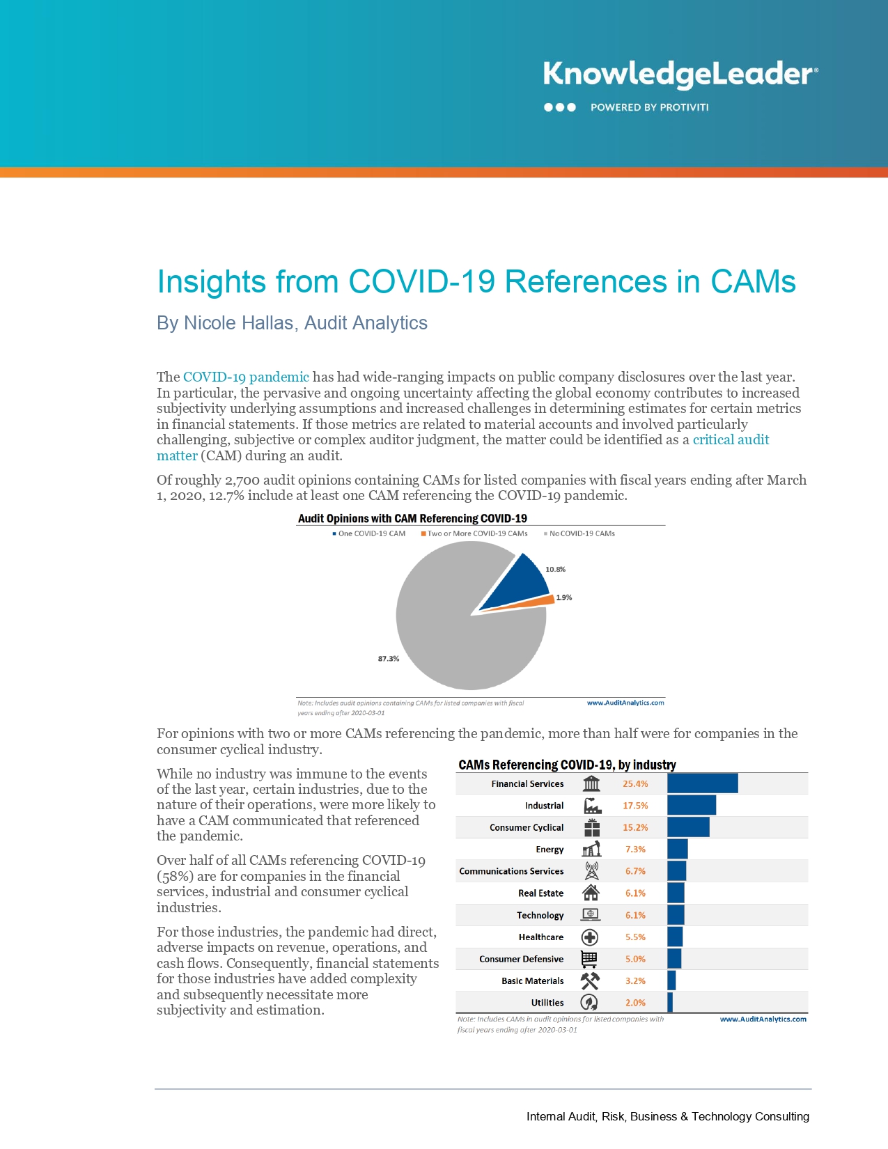 Screenshot of Insights from COVID-19 References in CAMs