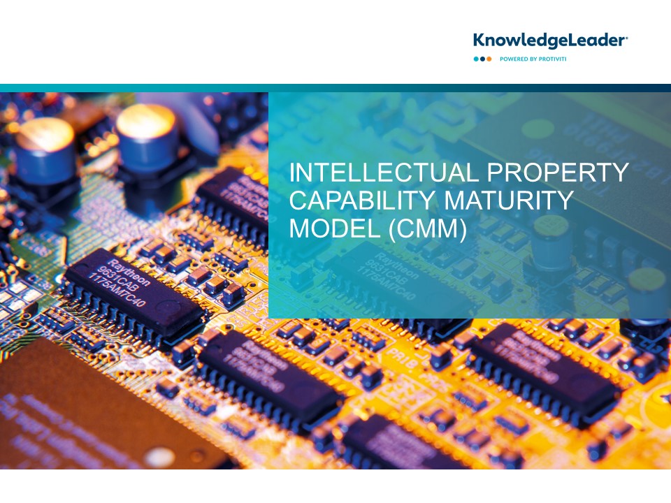 Screenshot of the first page of Intellectual Property Capability Maturity Model CMM