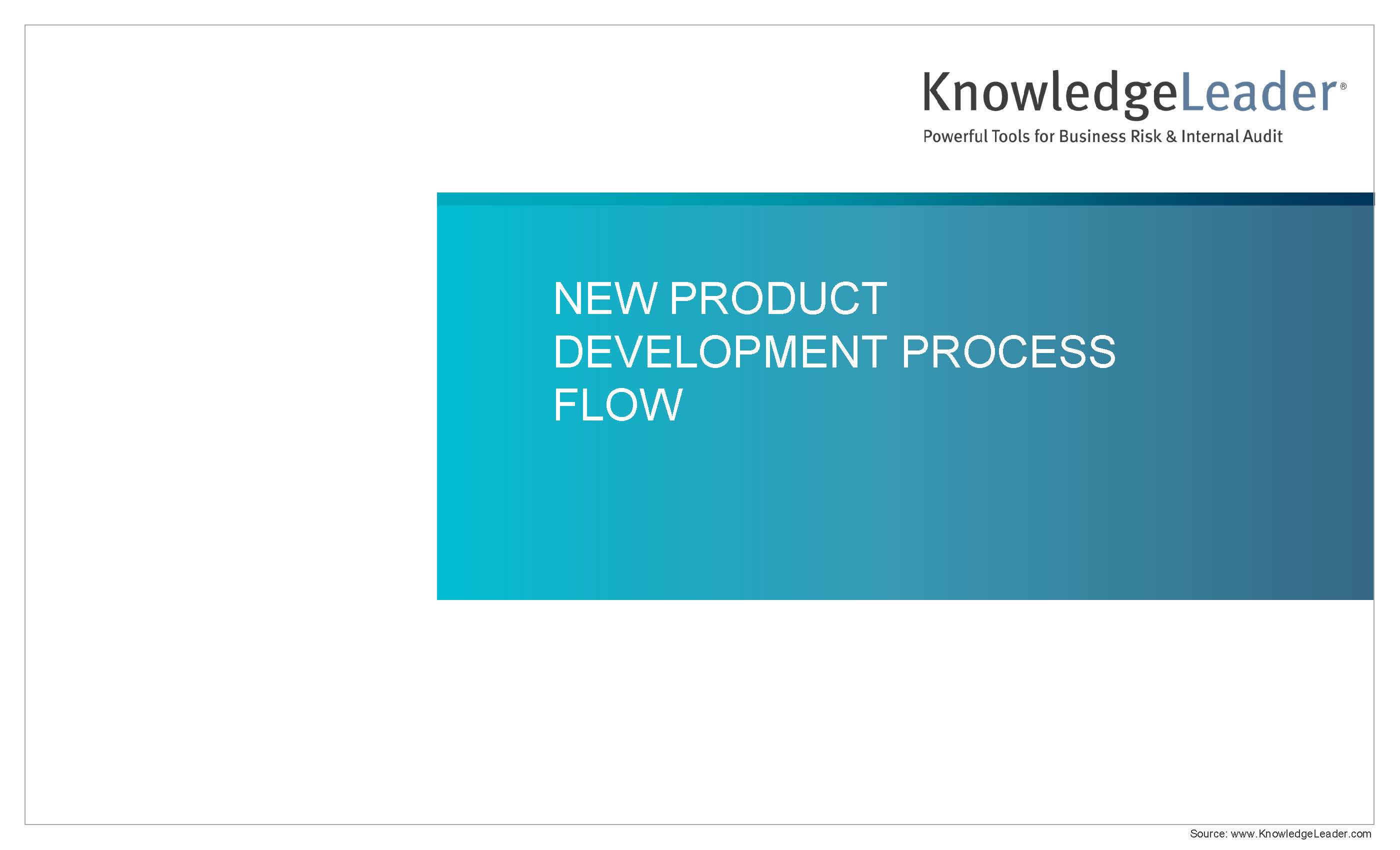 Screenshot of the first page of New Product Development Process Flow