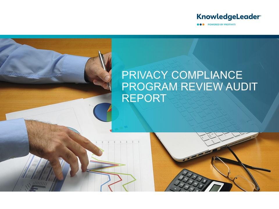 Screenshot of the first page of Privacy Compliance Program Review Audit 