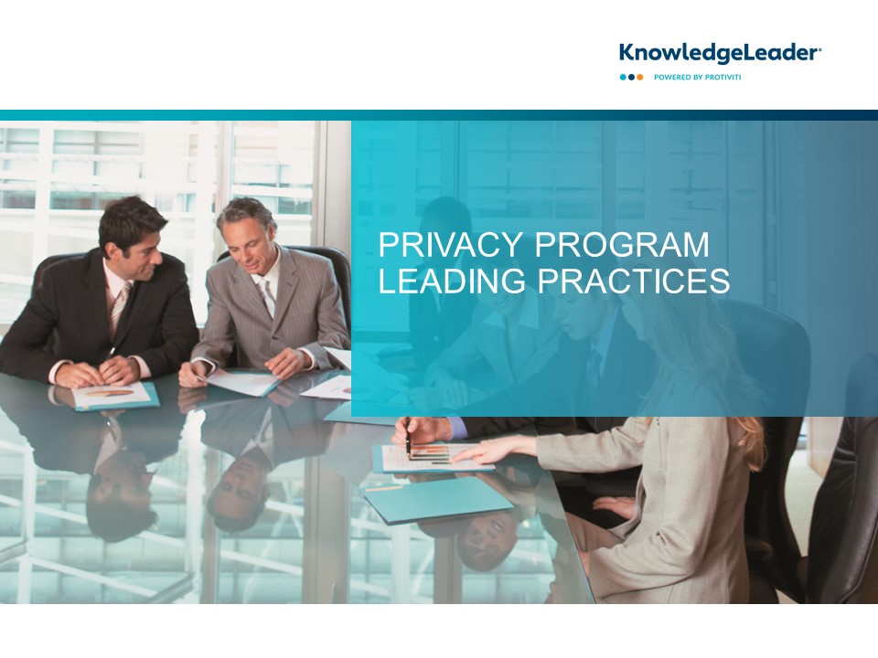 Screenshot of the first page of Privacy Program Leading Practices