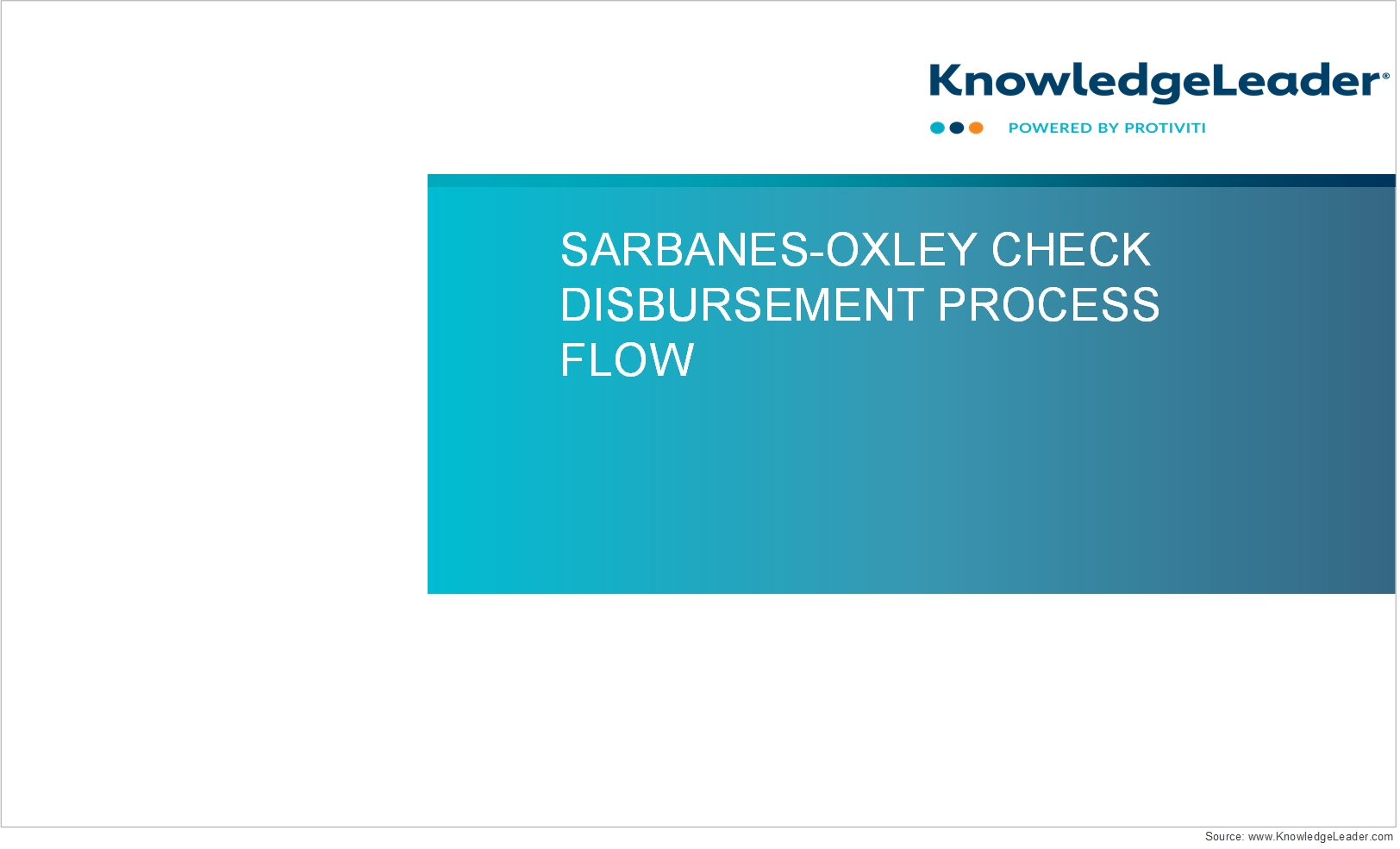 Screenshot of the first page of Sarbanes-Oxley Check Disbursement Process Flow