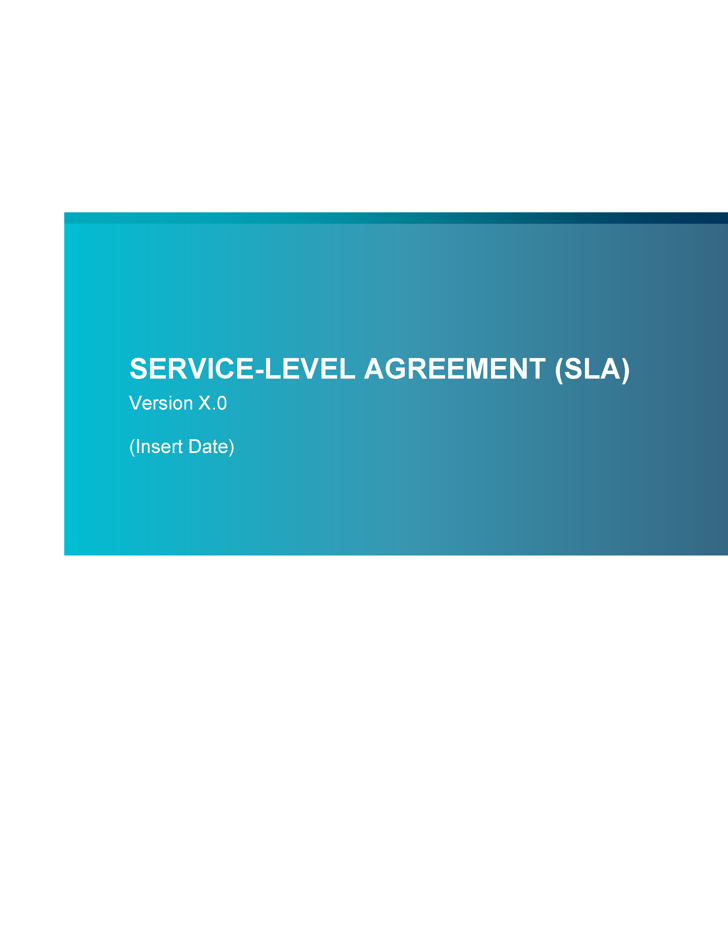 Screenshot of the first page of Service-Level Agreement Sample