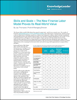 Screenshot of the first page of Skills and Scale – The New Finance Labor Model Proves Its Real-World Value