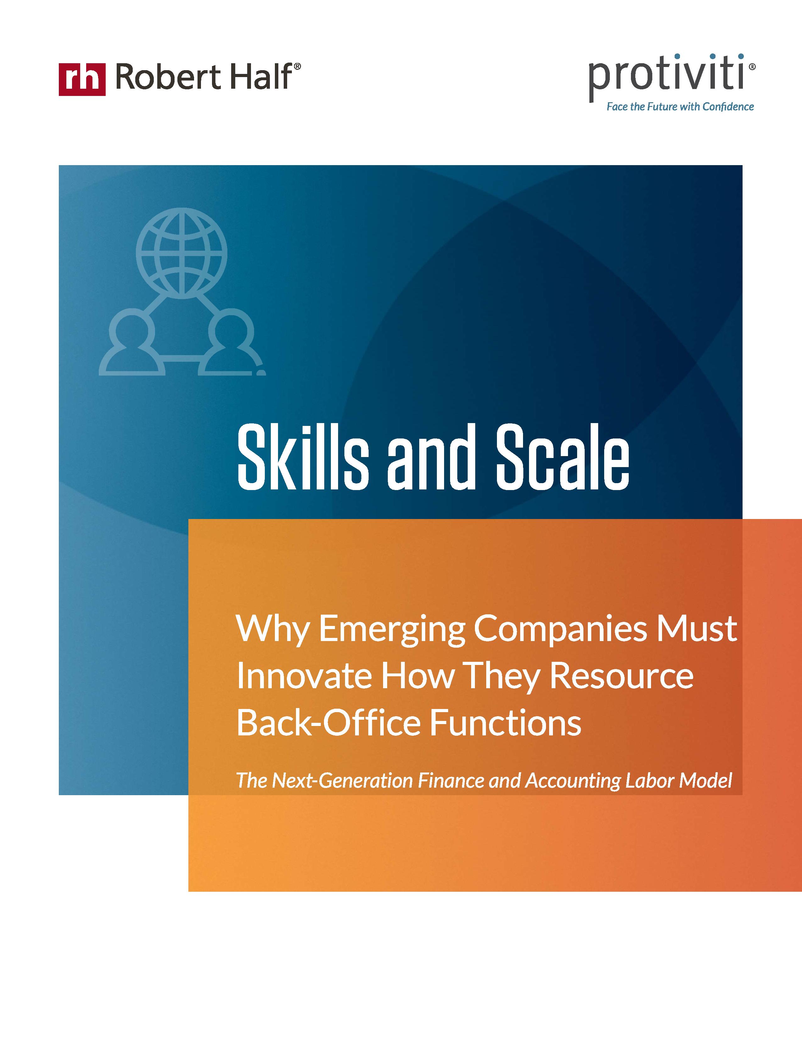 Screenshot of the first page of Skills and Scale Why Emerging Companies Must Innovate How They Resource Back-Office Functions
