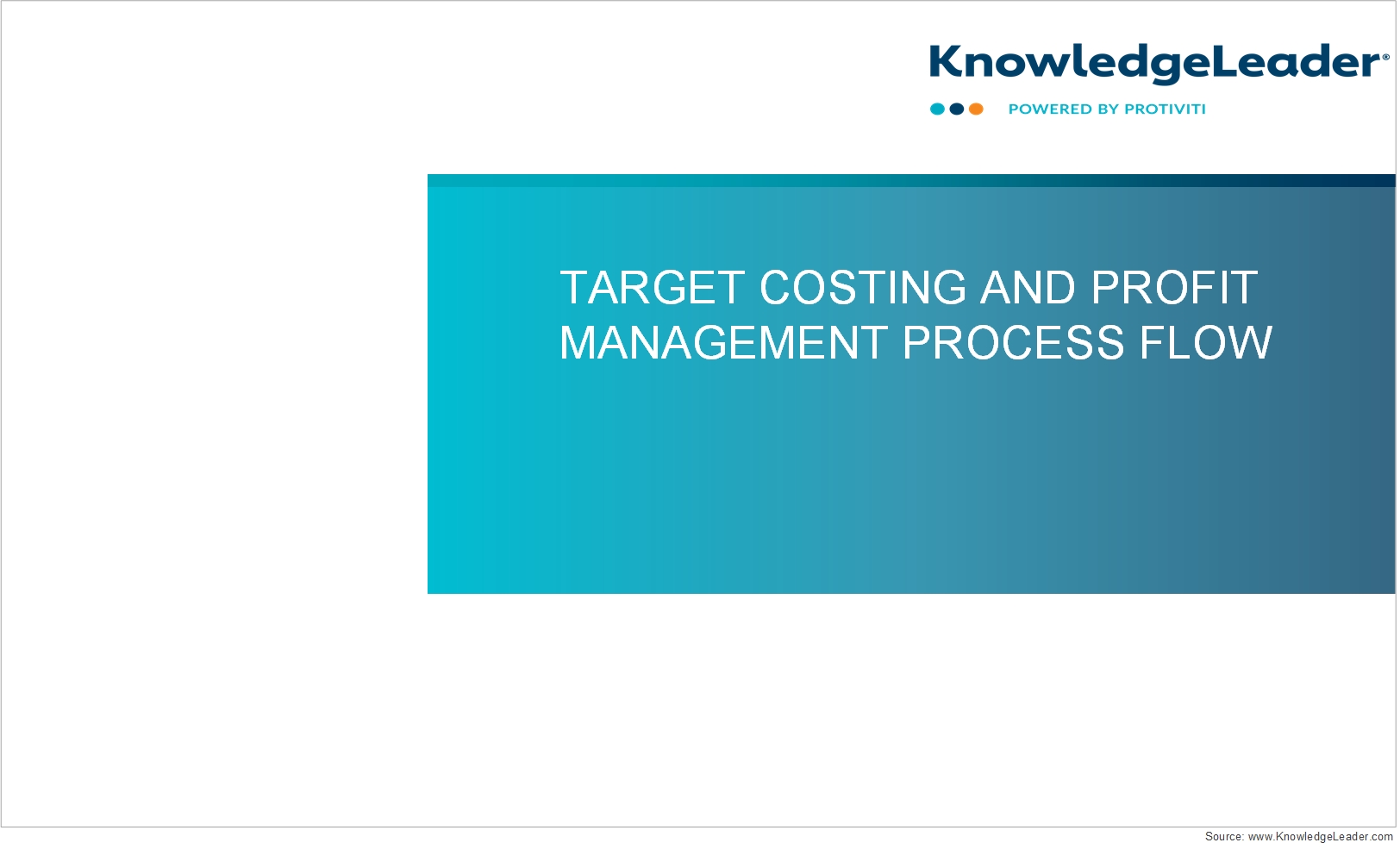 Screenshot of the first page of Target Costing and Profit Management Process Flow