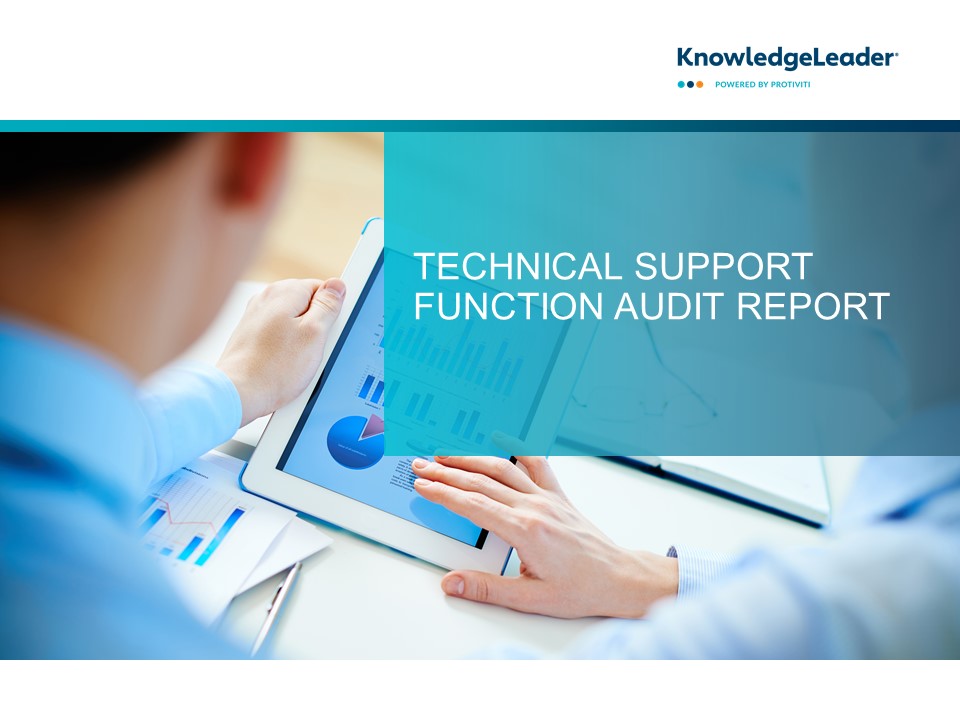Screenshot of the first page of Technical Support Function Audit Report