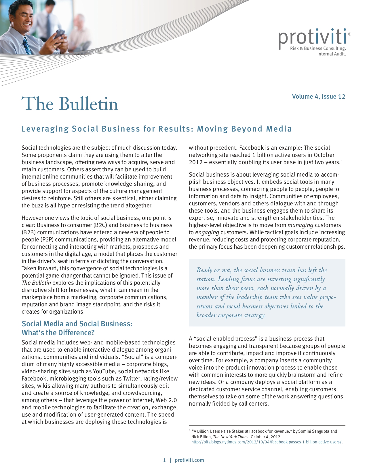Leveraging Social Business for Results Moving Beyond Media