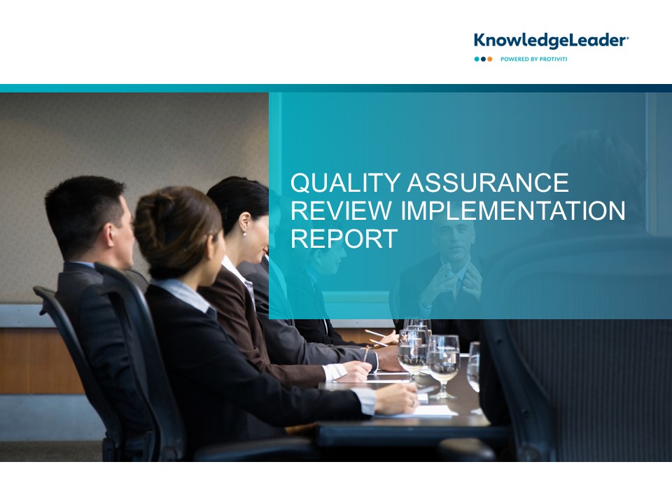Quality Assurance Review Implementation Report