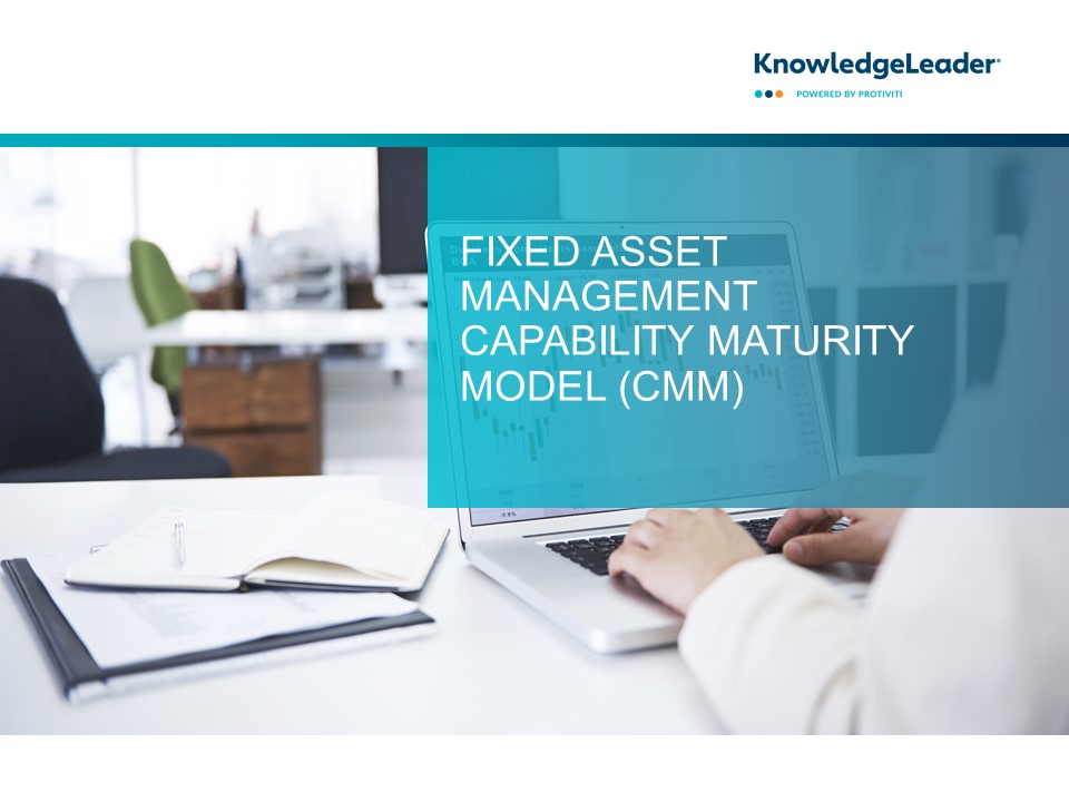 Screenshot of the first page of Fixed Asset Management Capability Maturity Model (CMM)