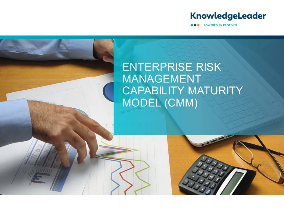 Screenshot of the first page of Enterprise Risk Management Capability Maturity Model (CMM)