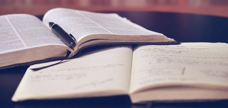 two open books on a table