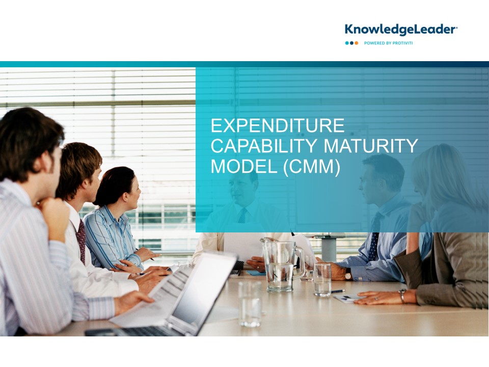 Screenshot of the first page of Expenditure Capability Maturity Model (CMM)