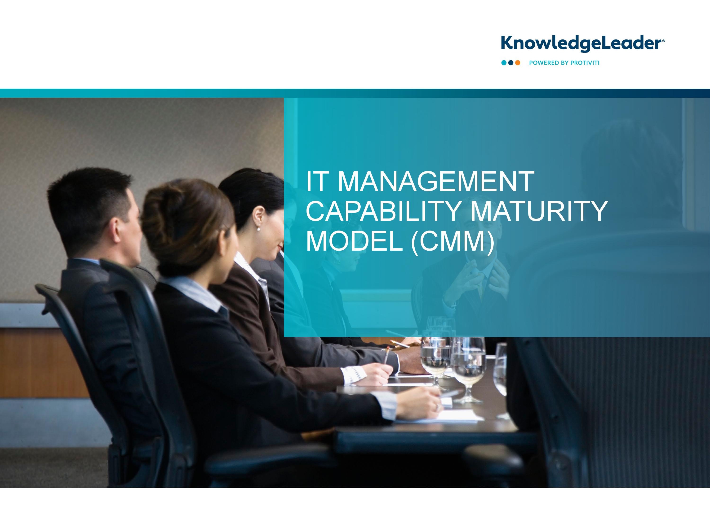 screenshot of the first page of IT Management Capability Maturity Model (CMM)