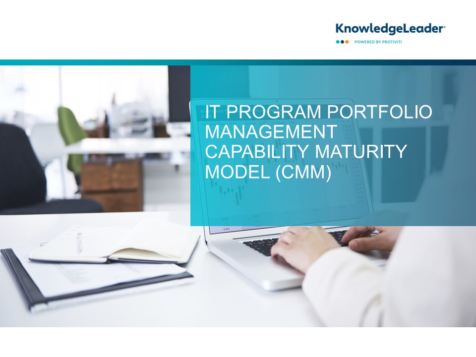 Screenshot of the first page of IT Program Portfolio Management Capability Maturity Model (CMM)