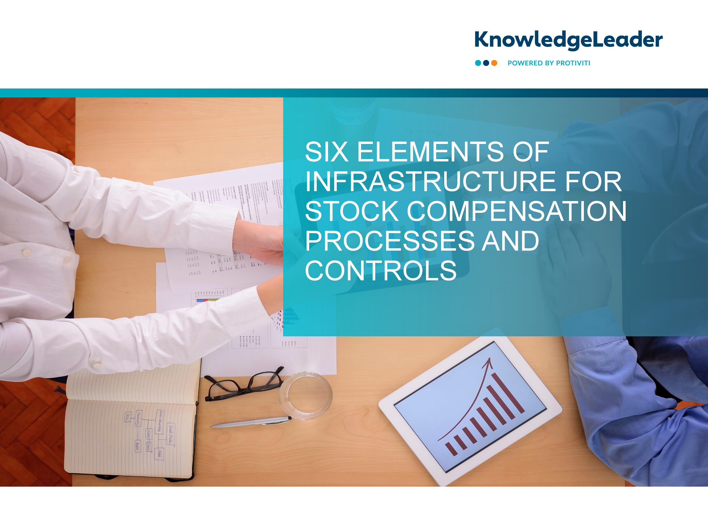 screenshot of the first page of Six Elements of Infrastructure for Stock Compensation Processes and Controls