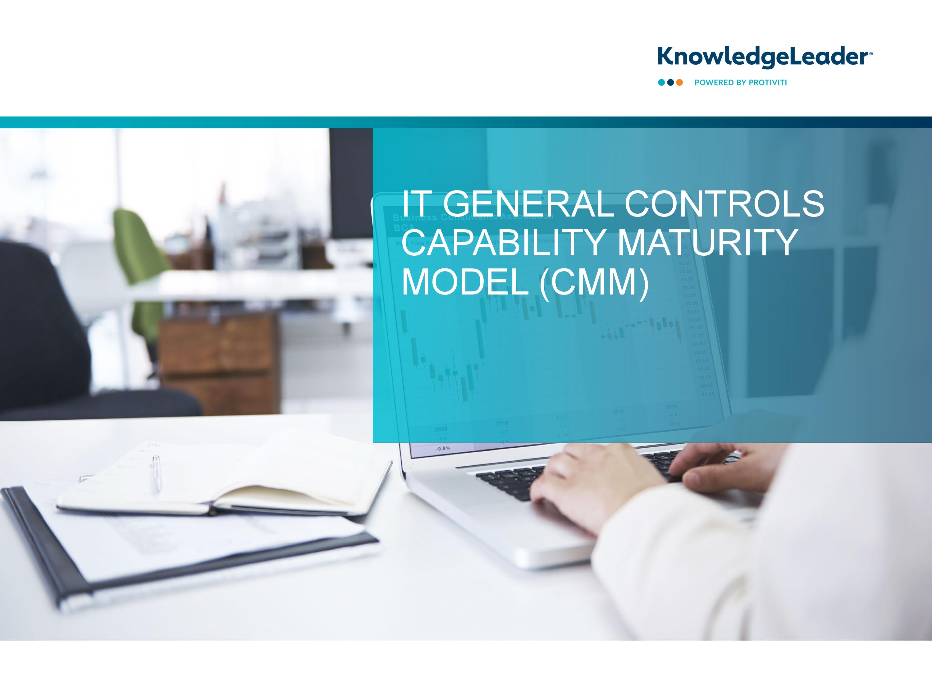 screenshot of the first page of IT General Controls Capability Maturity Model (CMM)