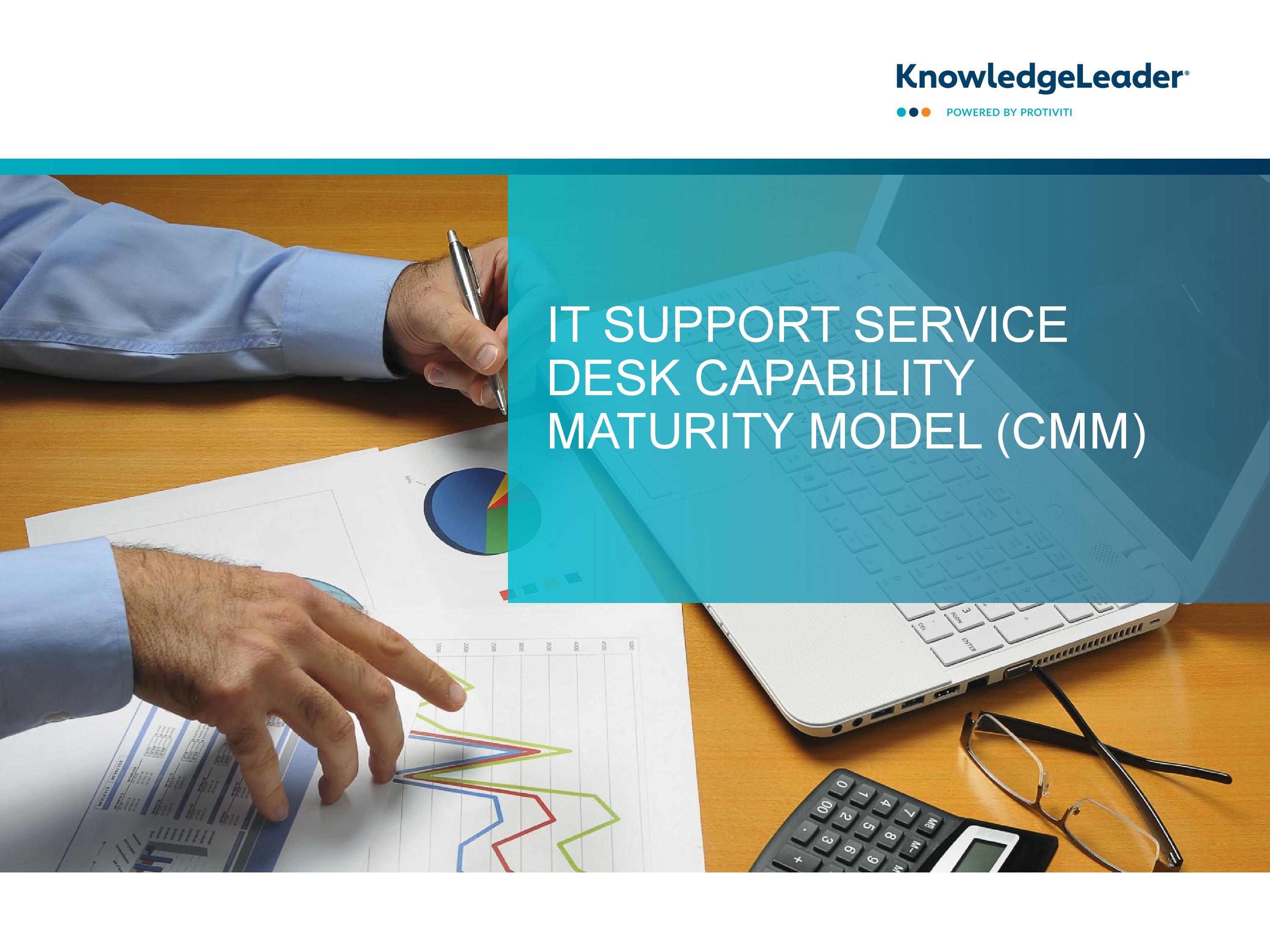 screenshot of the first page of IT Support Service Desk Capability Maturity Model (CMM)