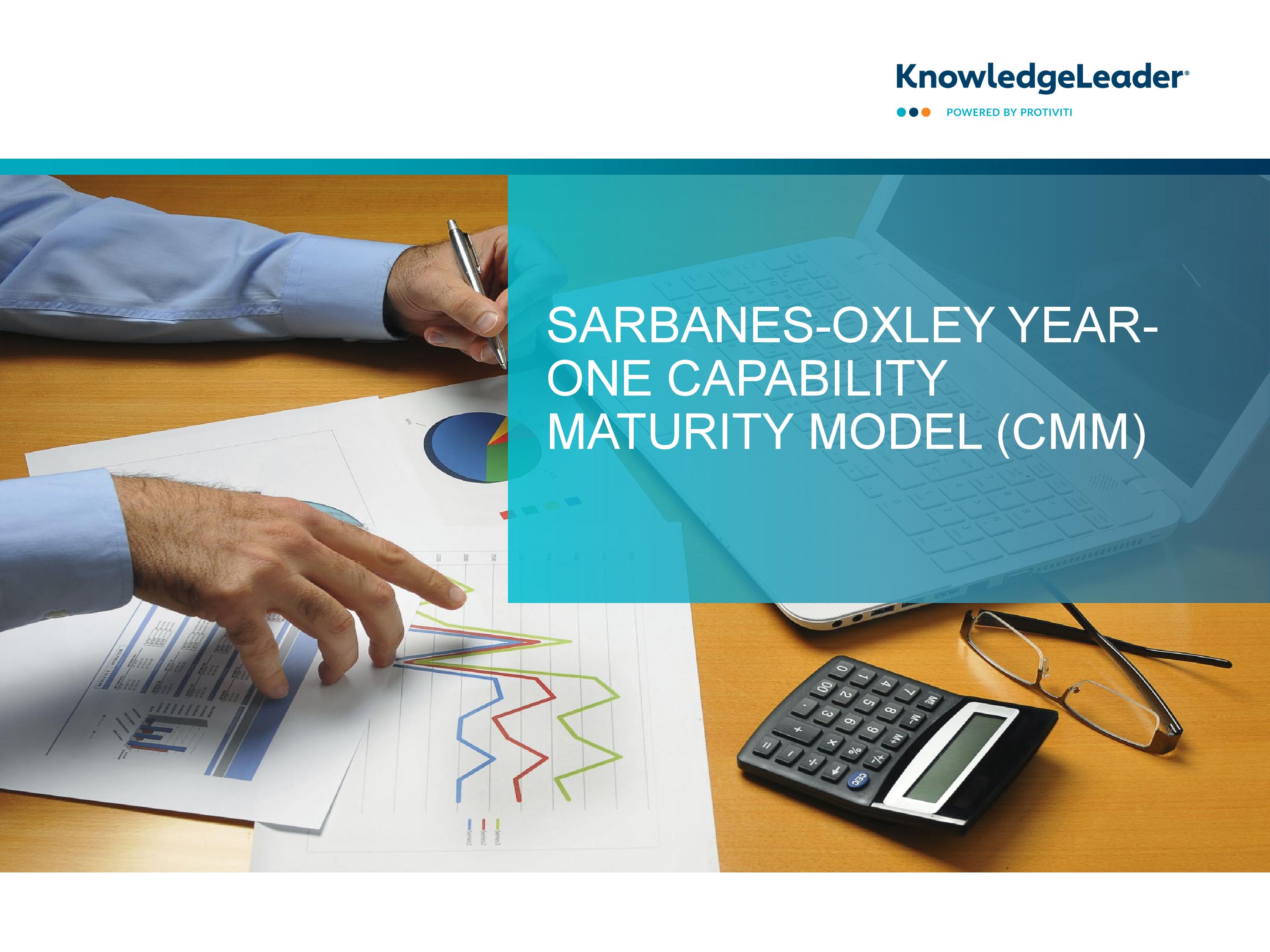 Screenshot of the First Page of Sarbanes-Oxley Year One Capability Maturity Model (CMM)