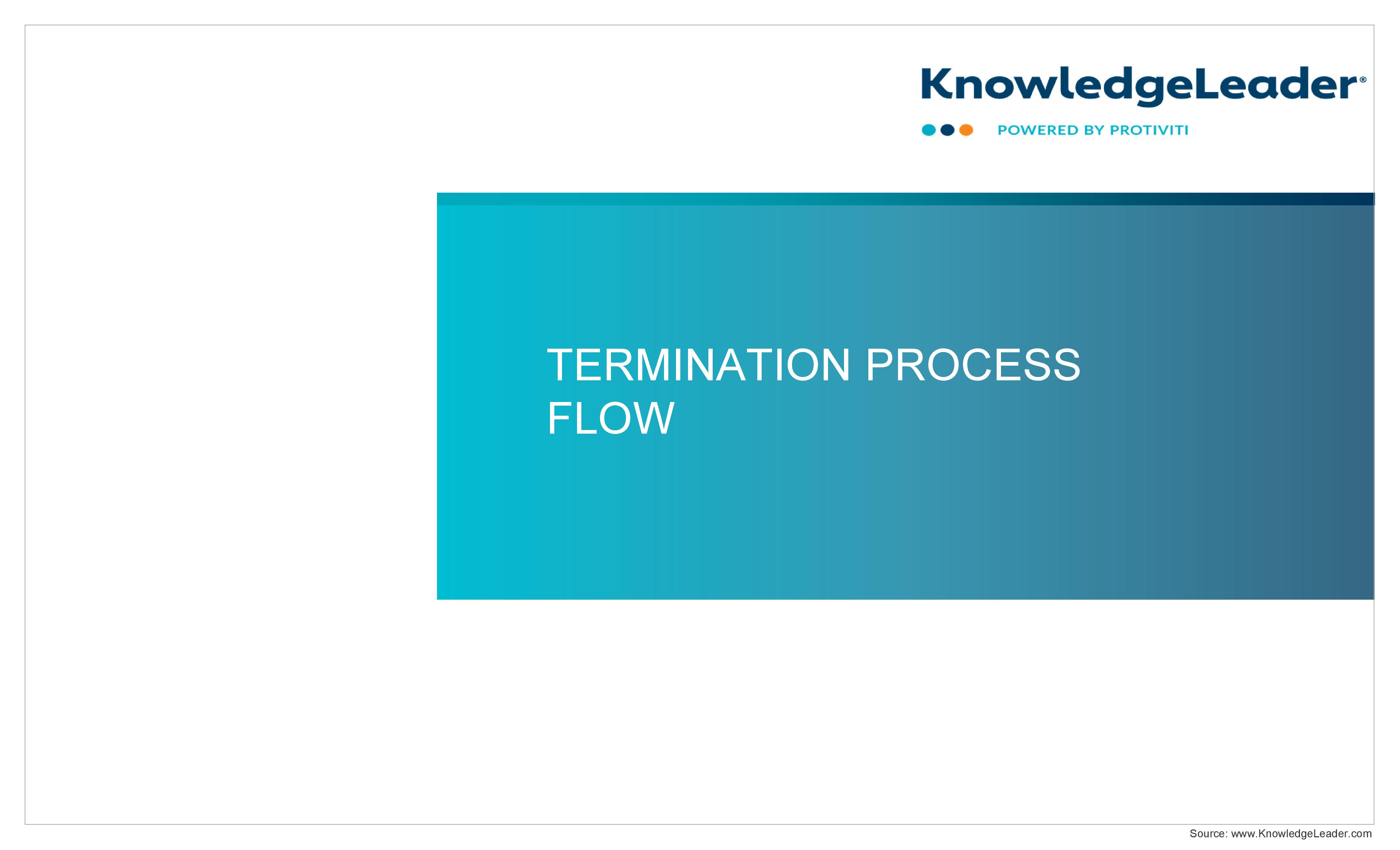 screenshot of the first page of Termination Process Flow