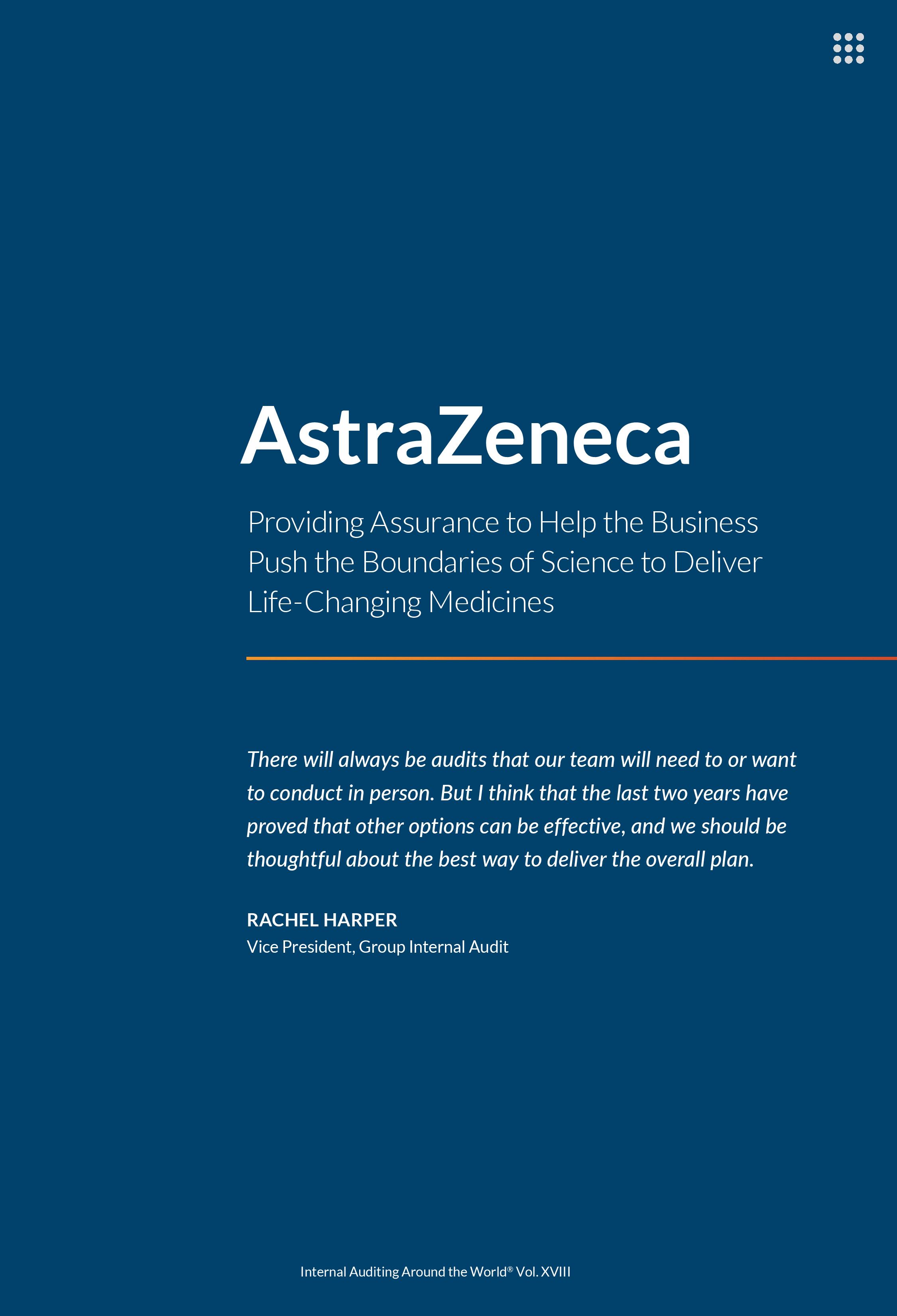 Screenshot of the First Page of AstraZeneca Performer Profile 