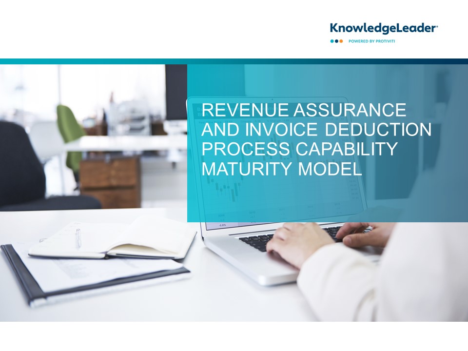 Screenshot of the first page of Revenue Assurance and Invoice Deduction Process Capability Maturity Model (CMM)