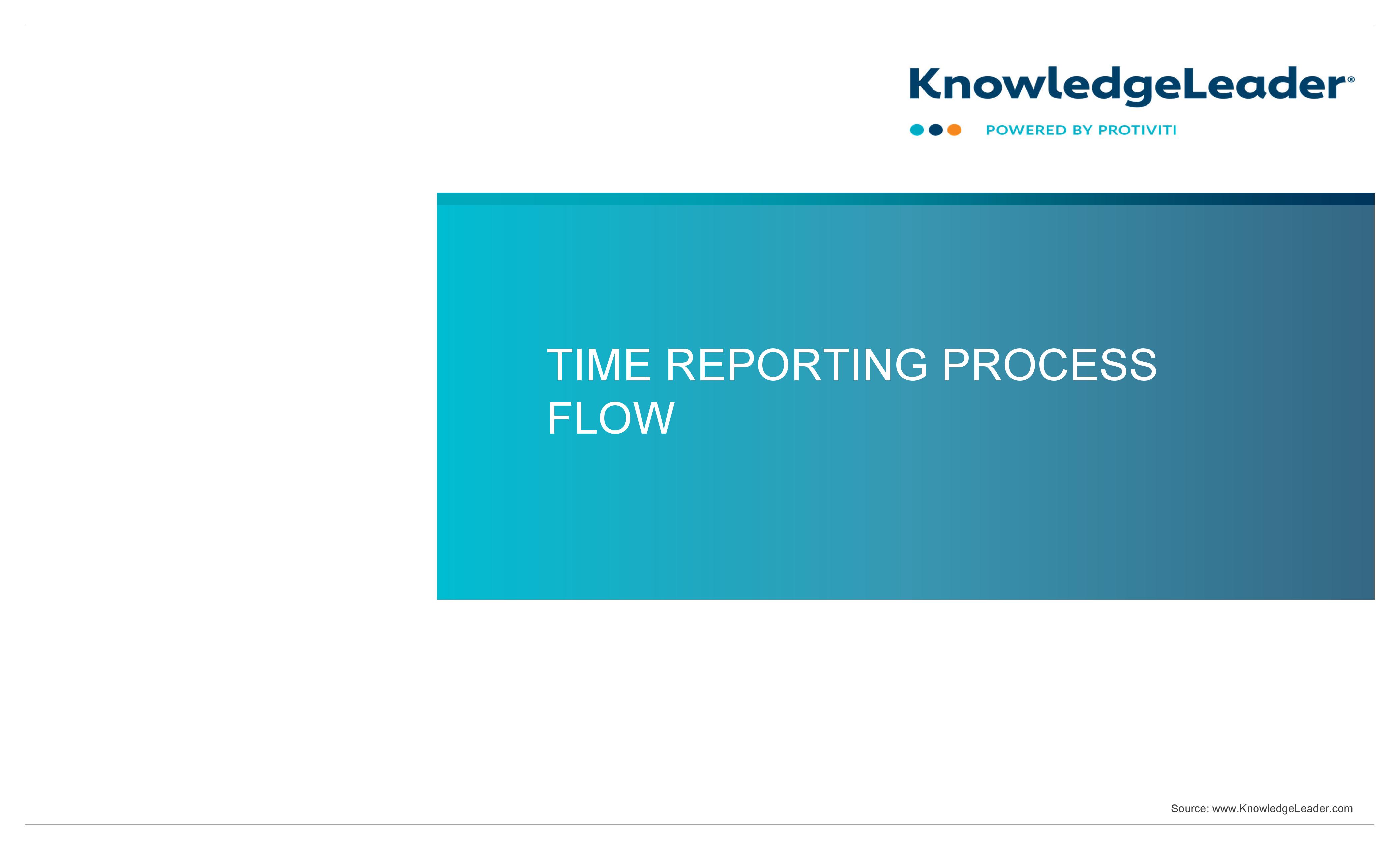 Screenshot of the First Page of Time Reporting Process Flow