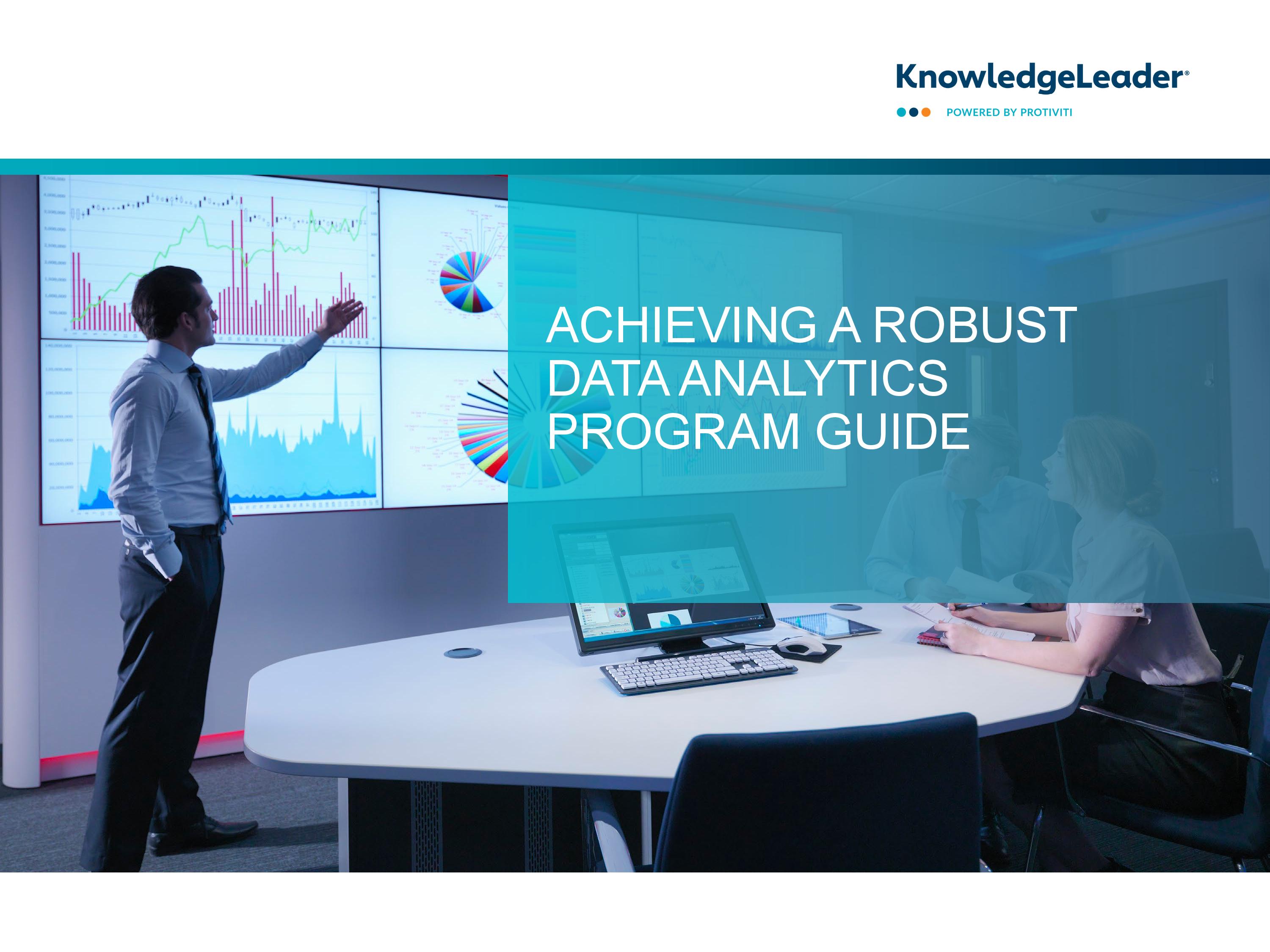 Screenshot of the First Page of Achieving a Robust Data Analytics Program Guide