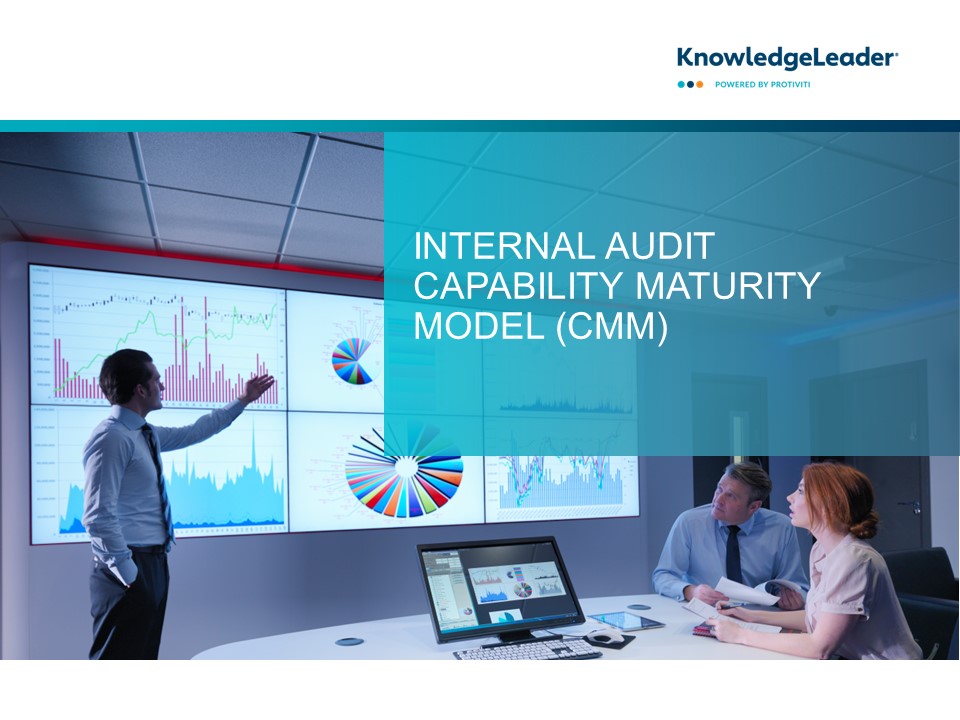 Screenshot of the first page of Internal Audit Capability Maturity Model (CMM)
