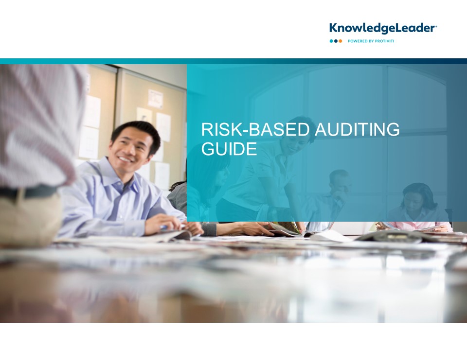 Screenshot of the first page of Risk-Based Auditing Guide  