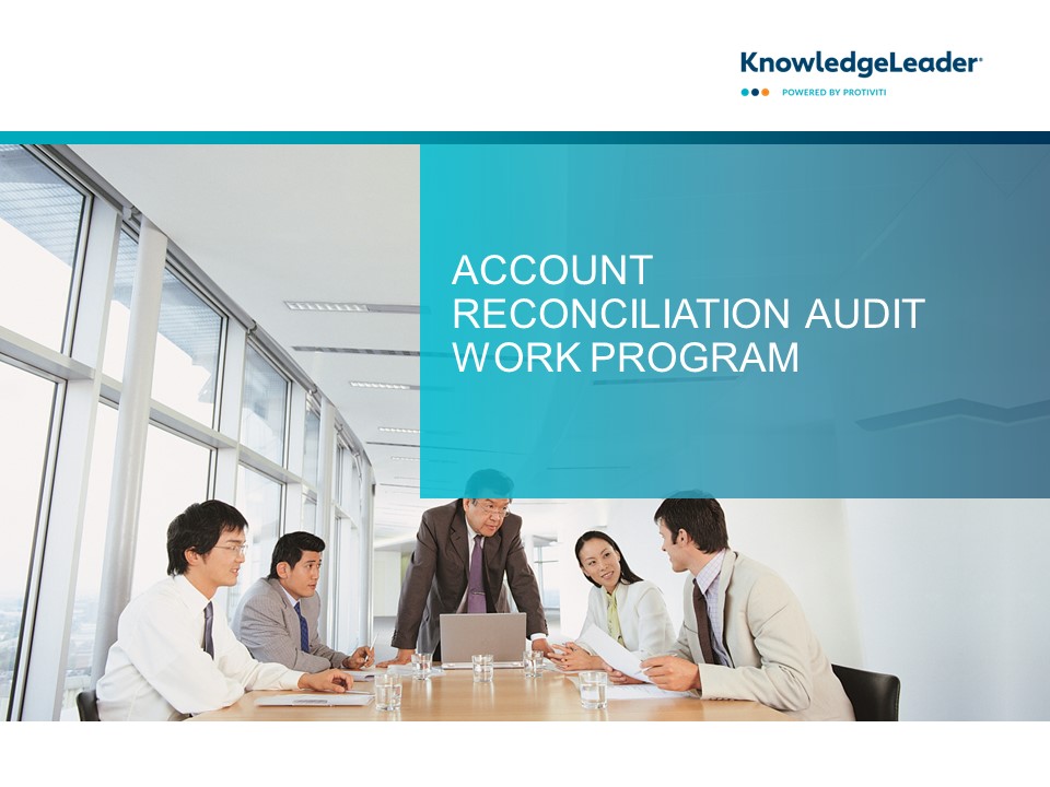 Screenshot of the first page of Accounting Reconciliation Audit Work Program