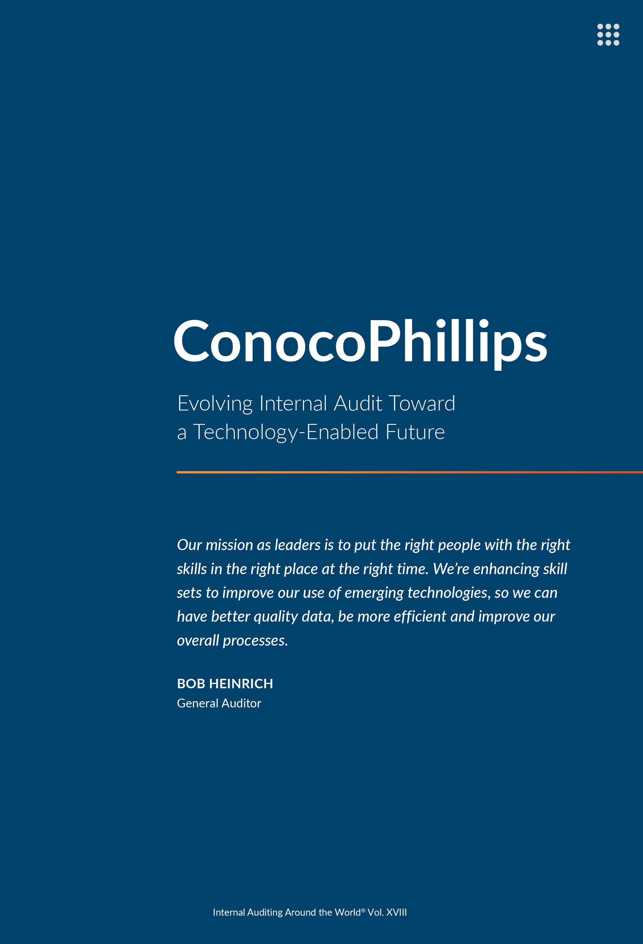 Screenshot of the first page of ConocoPhillips